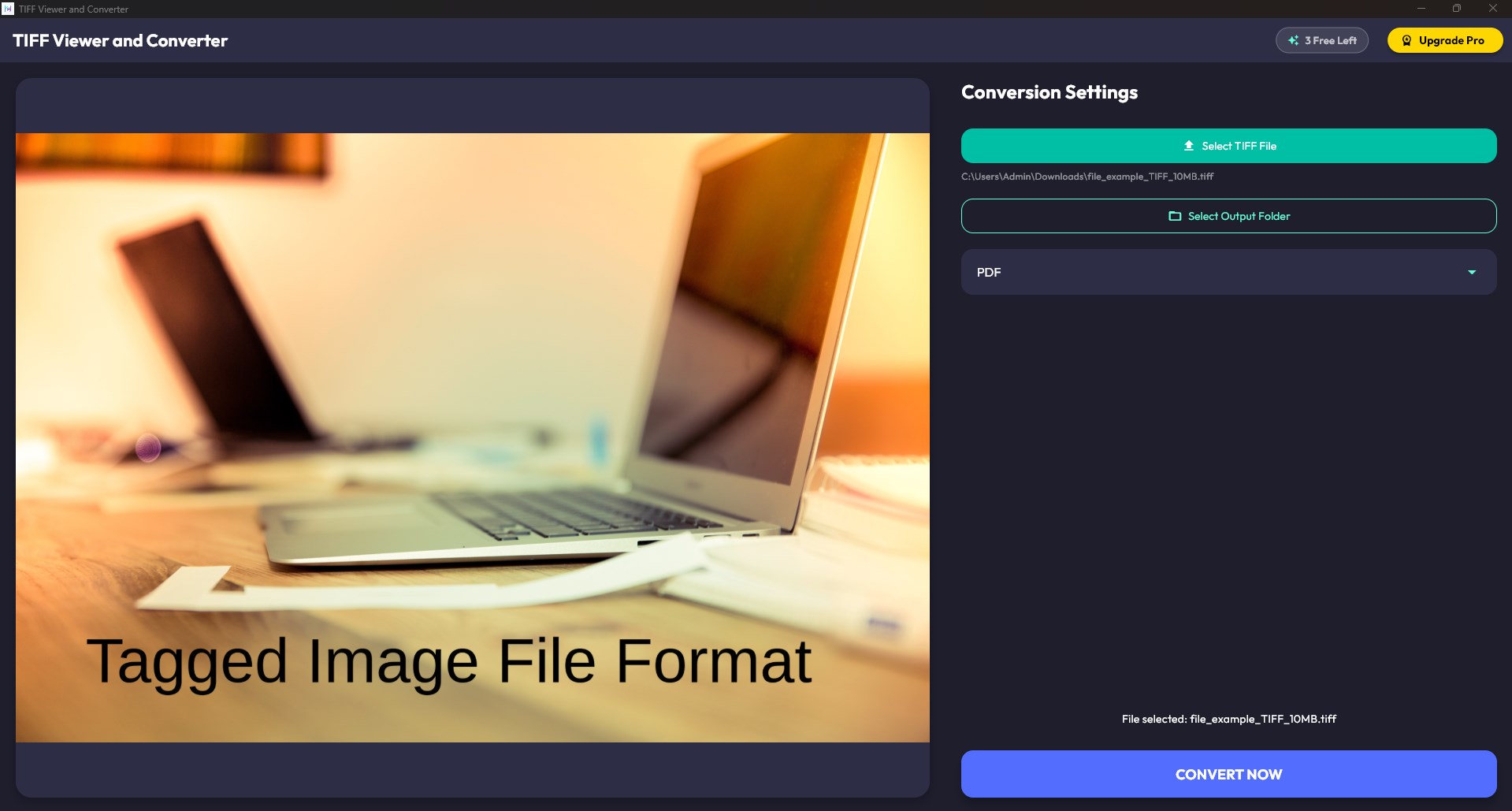 TIFF Viewer and Converter Screenshot