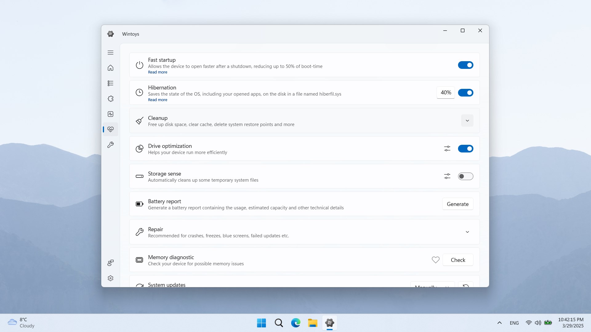 Wintoys screenshot