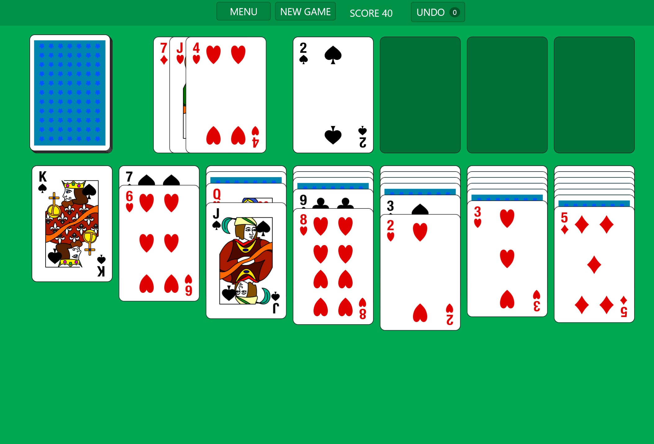 Solitär 95 Screenshot