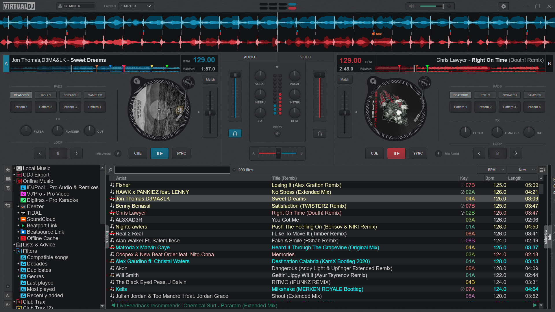 Captura de pantalla de VirtualDJ