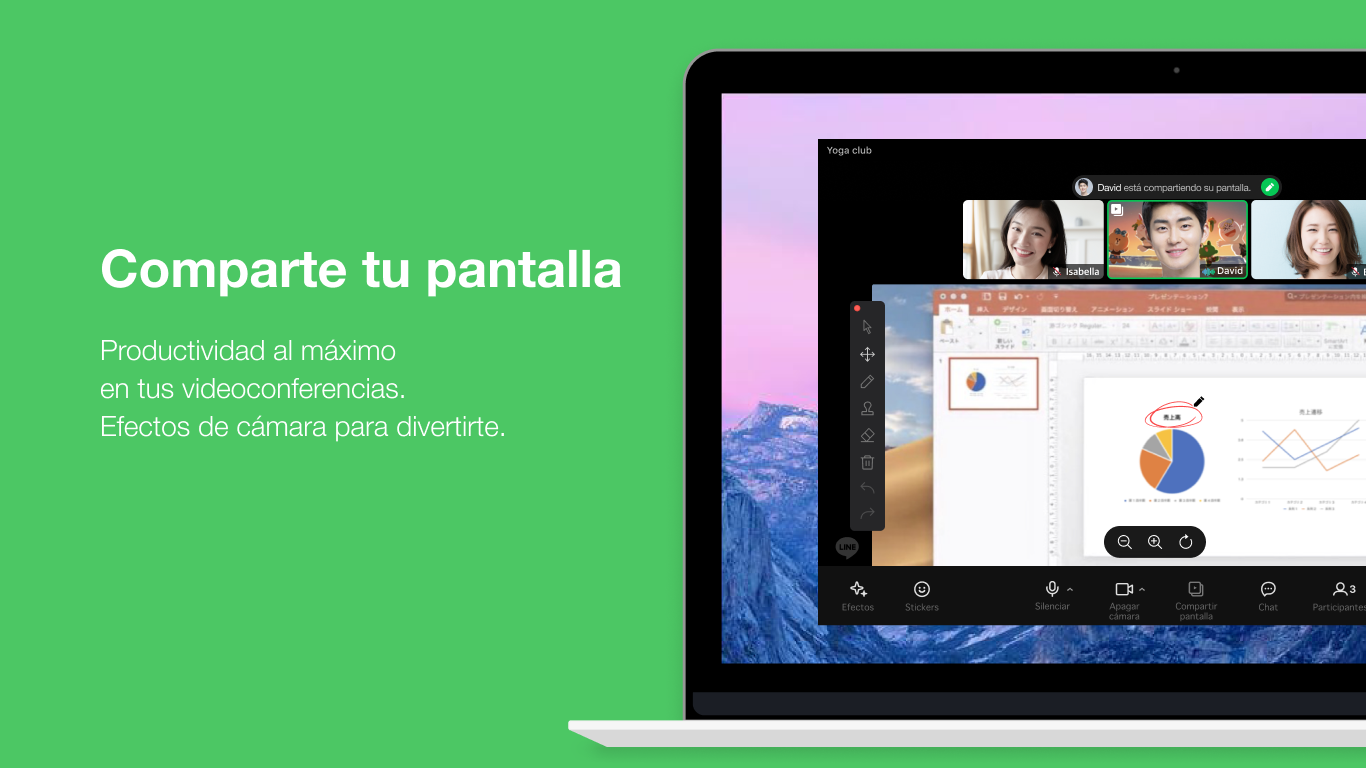 Captura de pantalla de LINE Desktop