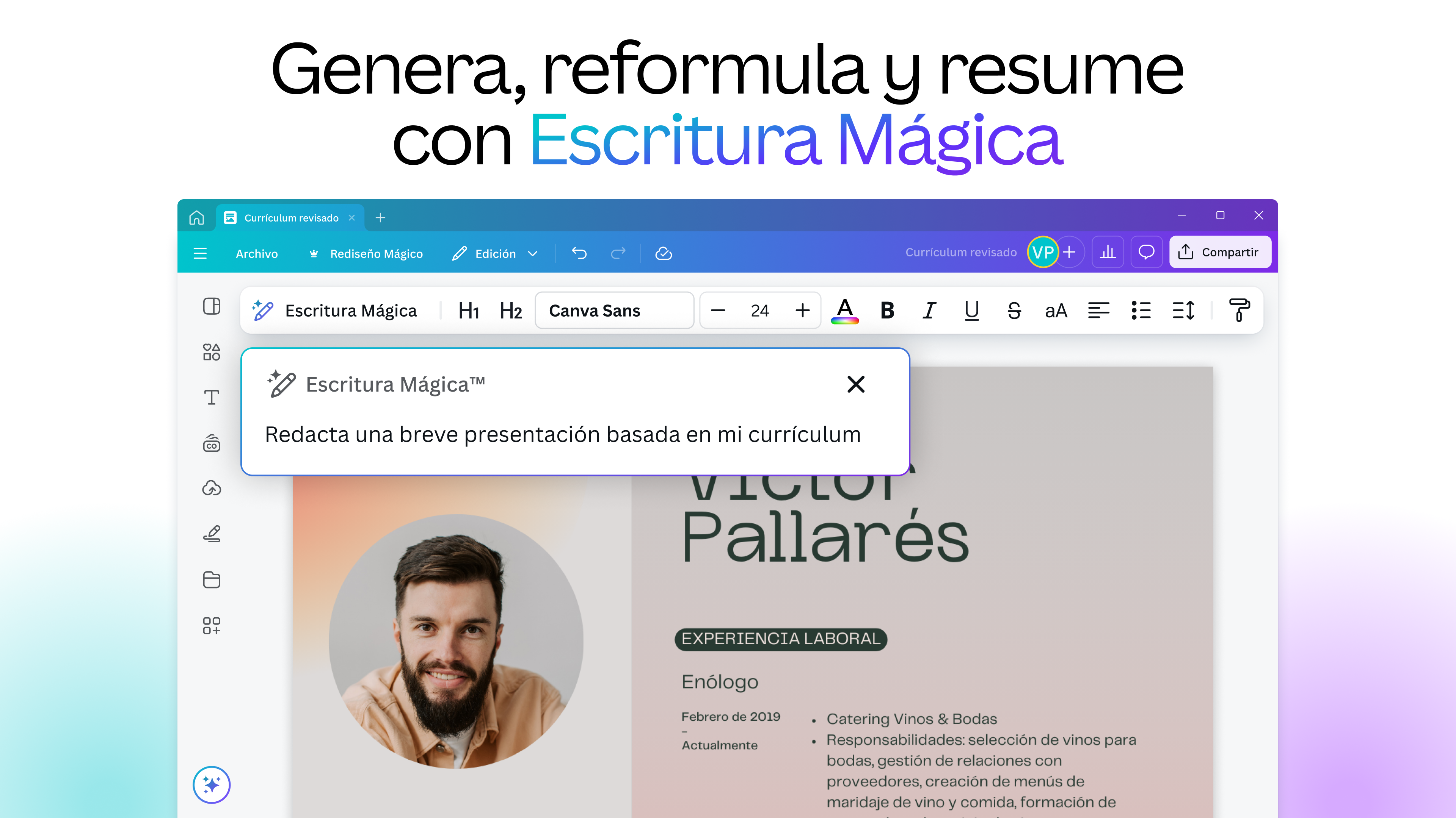 Captura de pantalla de Canva