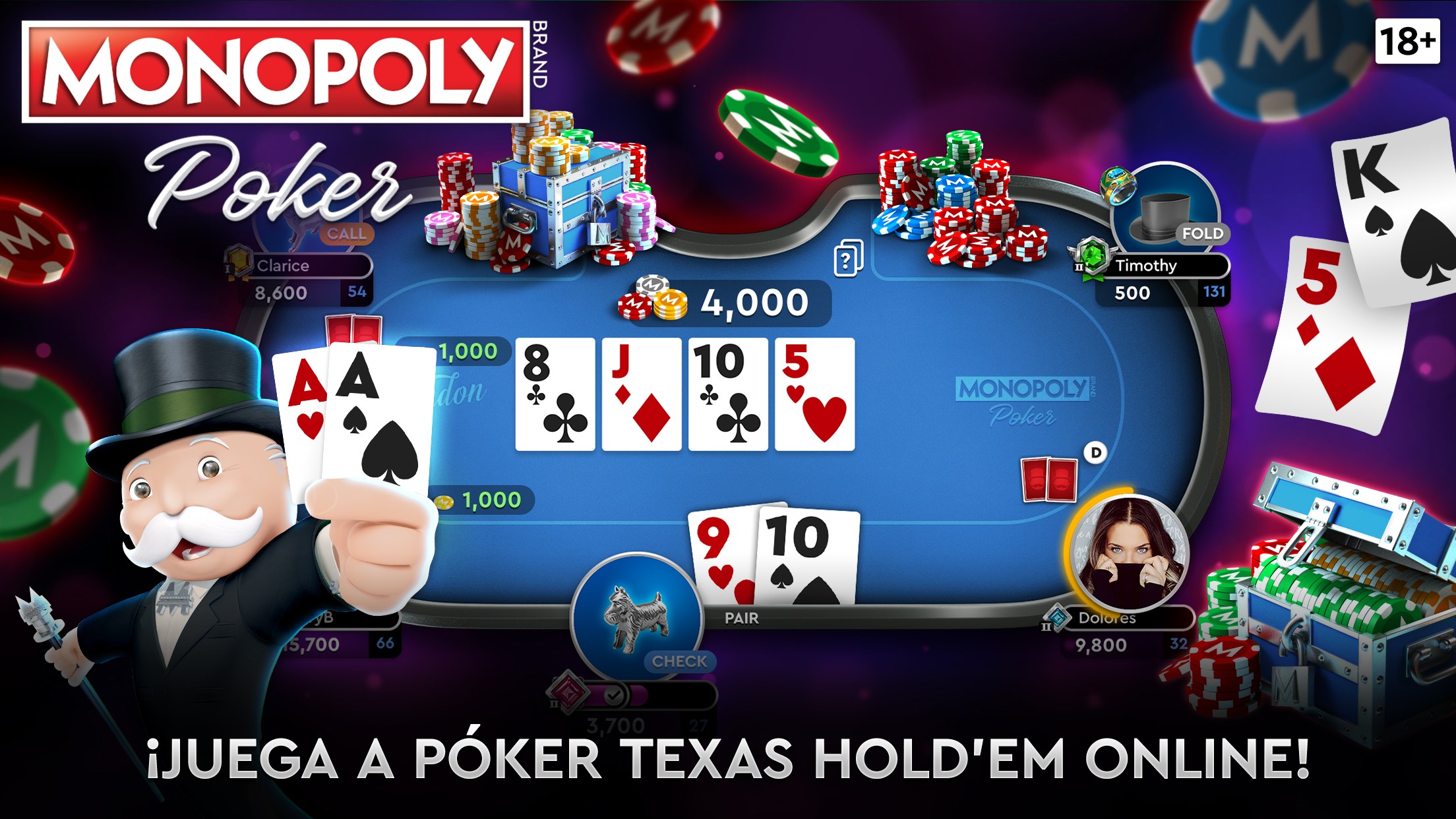 Captura de pantalla de MONOPOLY Poker