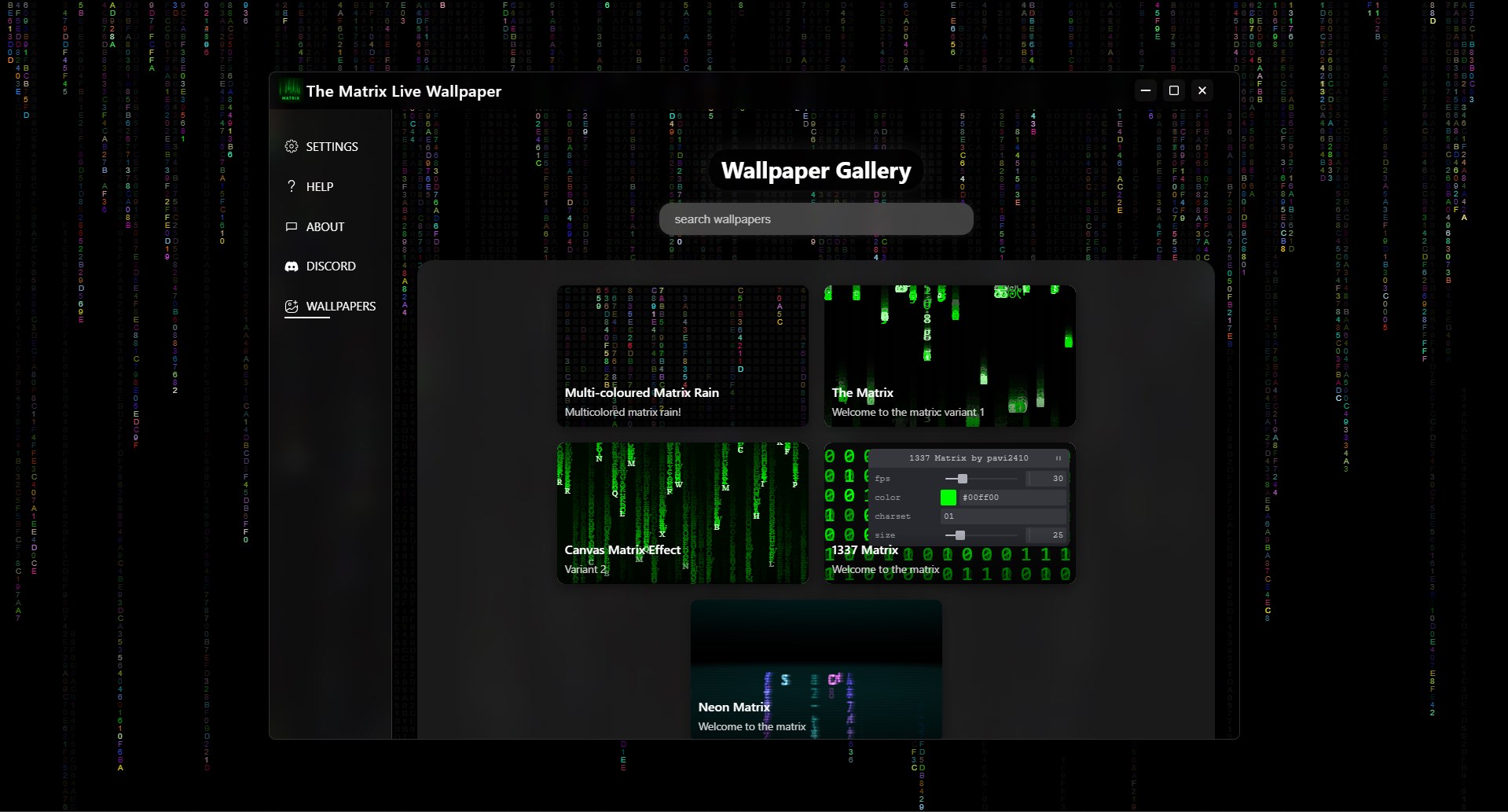 The Matrix Live Wallpaper Screenshot
