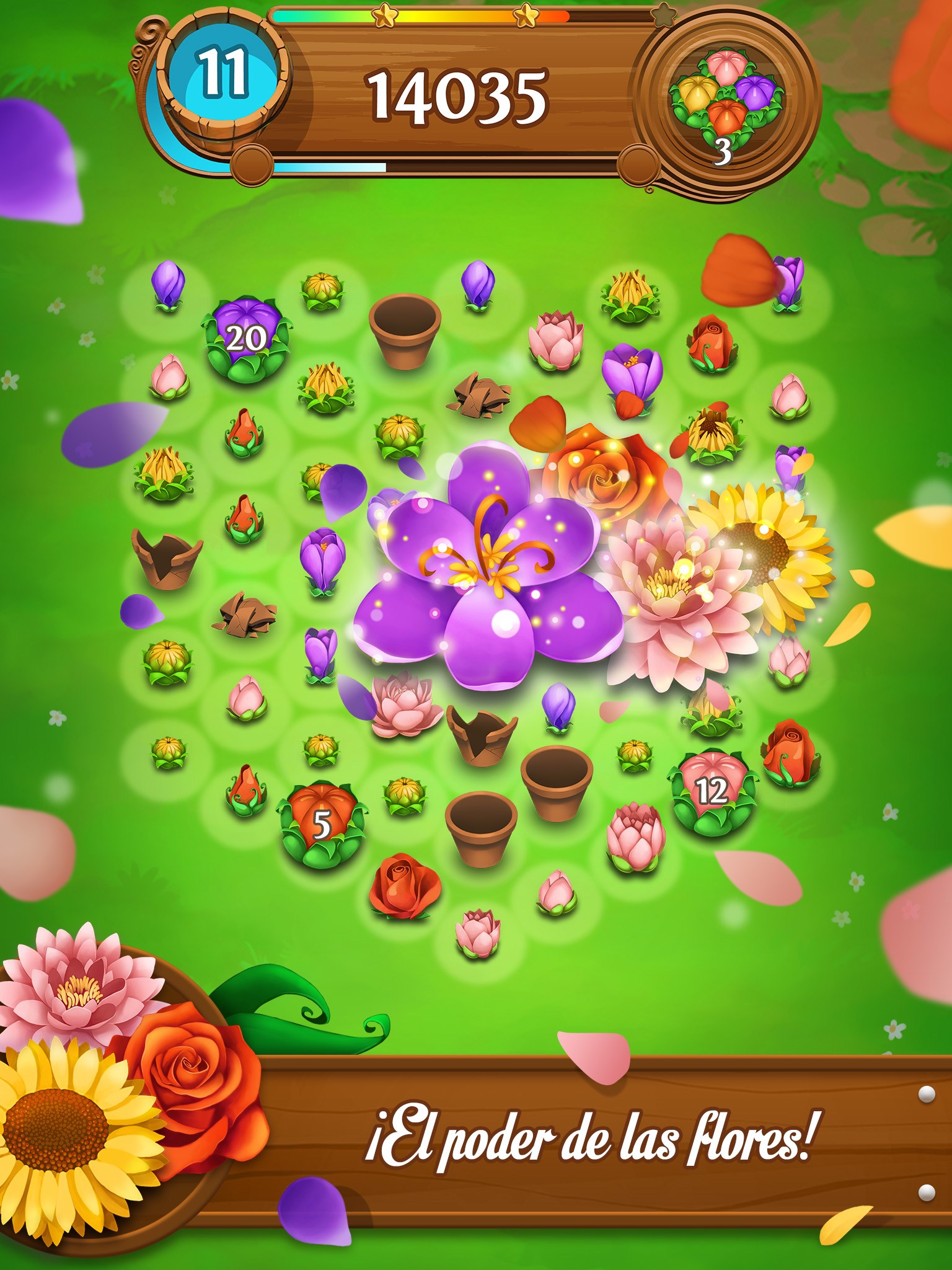 Captura de pantalla de Blossom Blast Saga