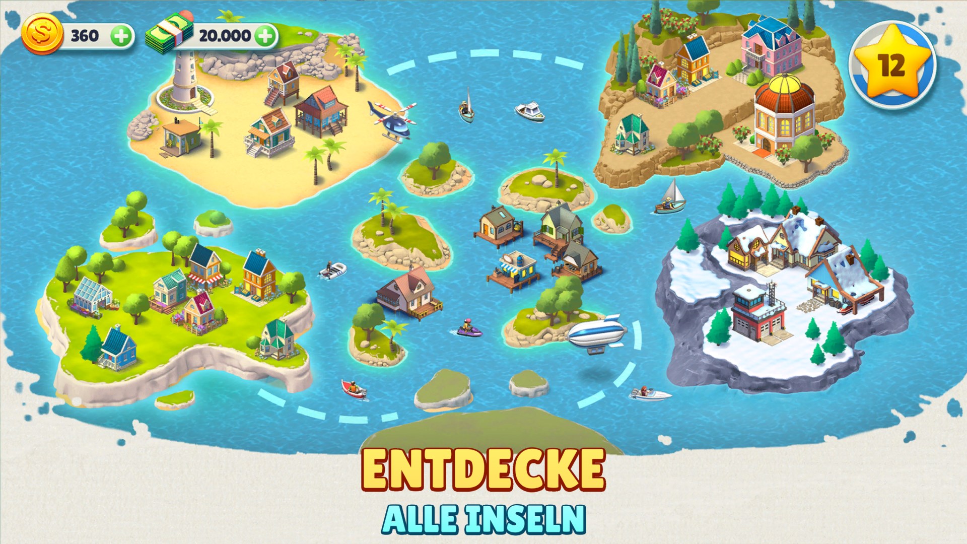Cozy Town: Build Explore-Spiel Screenshot