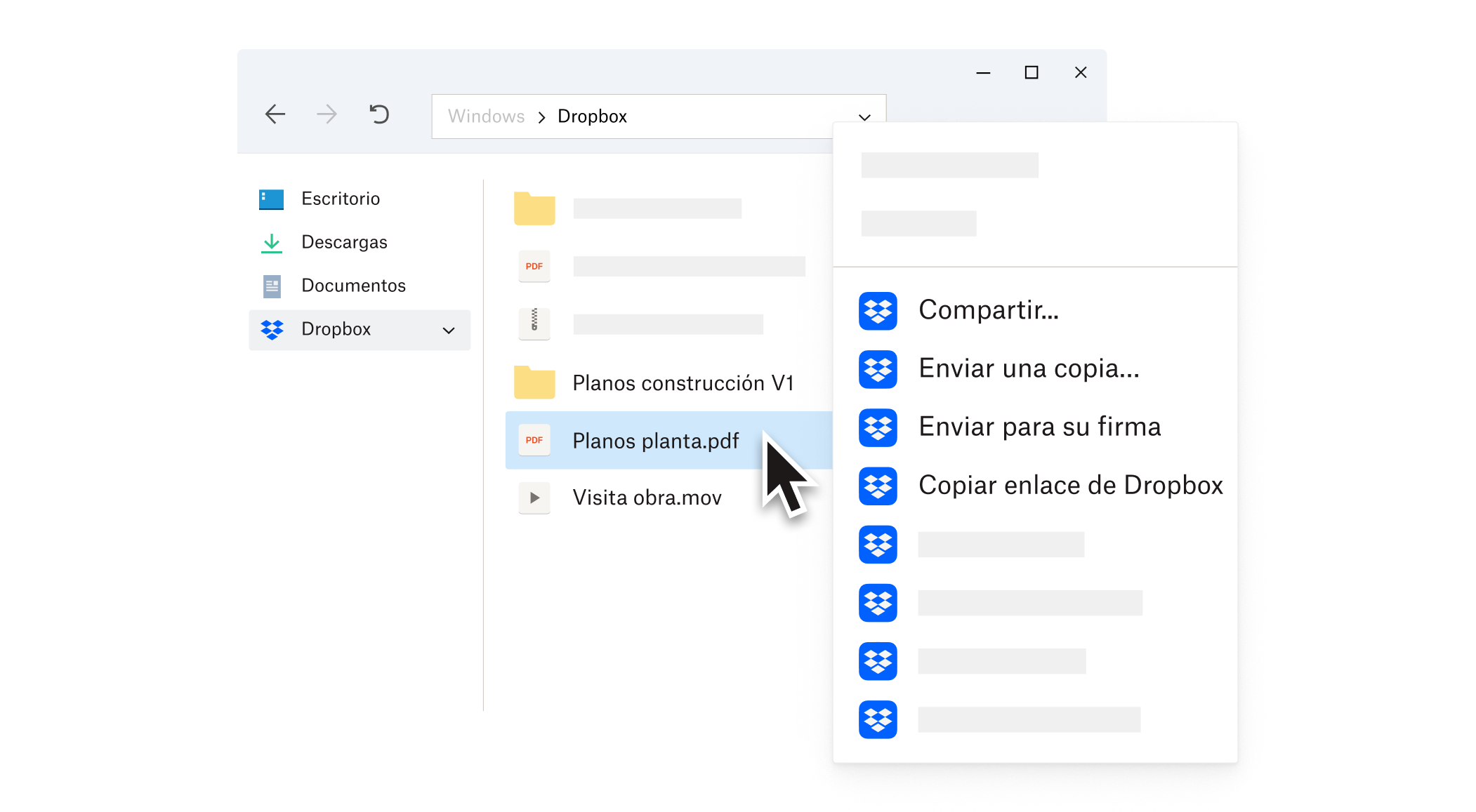 Captura de pantalla de Dropbox