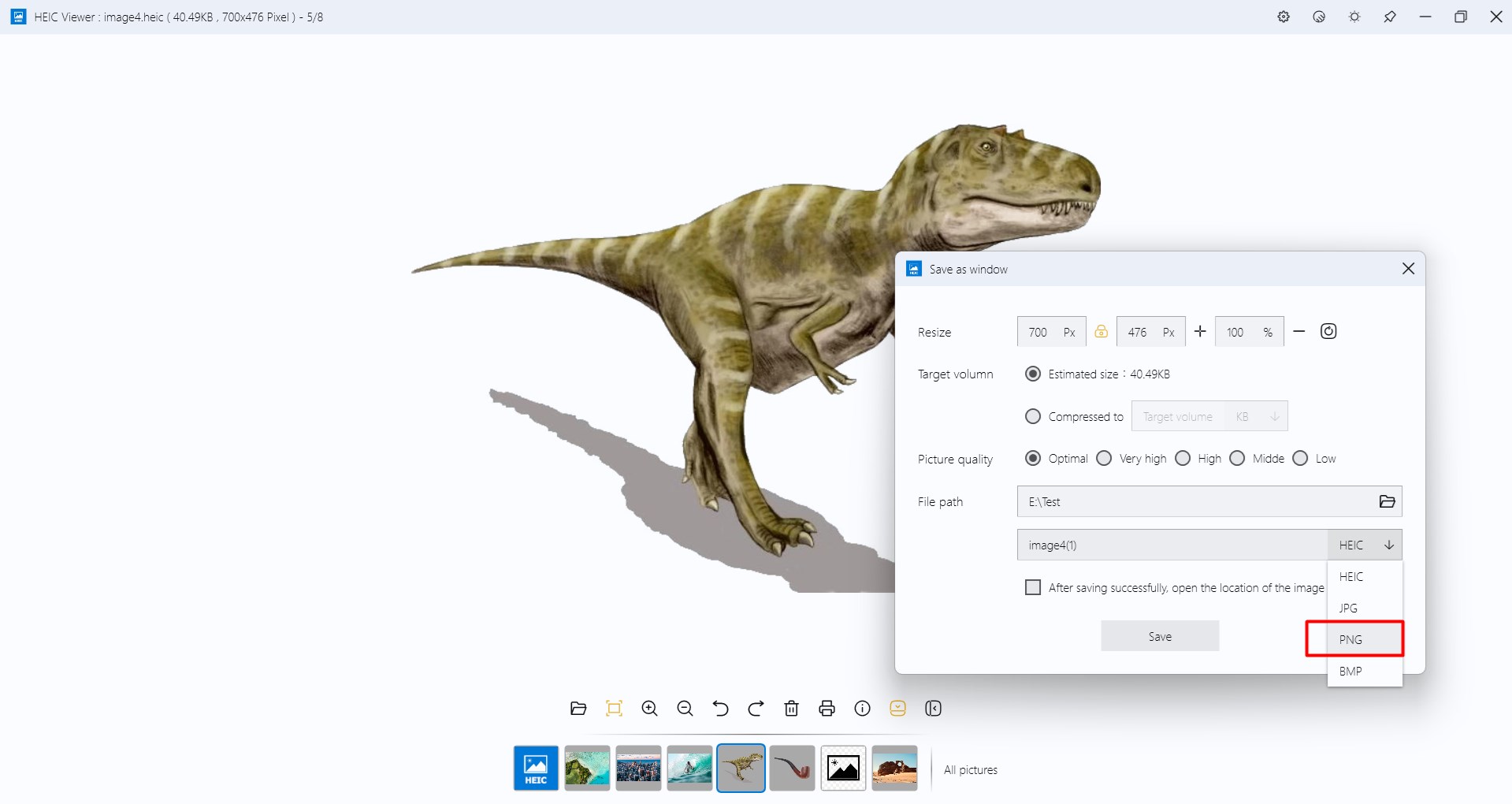 Captura de pantalla de HEIC Viewer for Windows