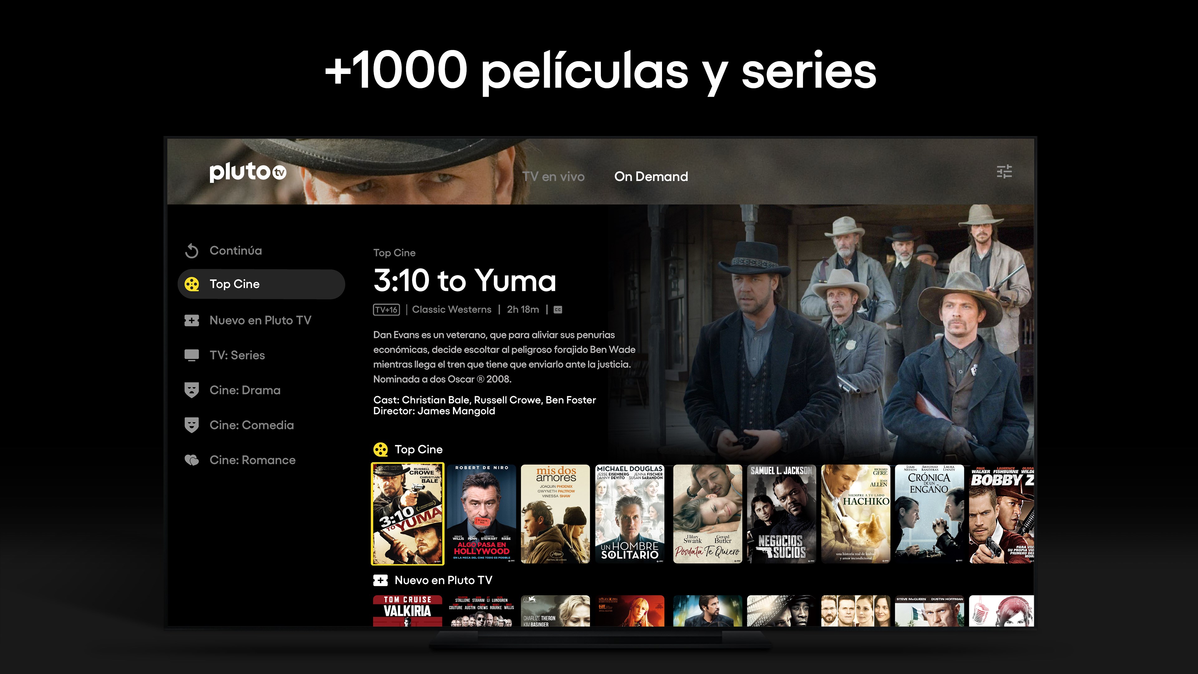 Captura de pantalla de Pluto TV
