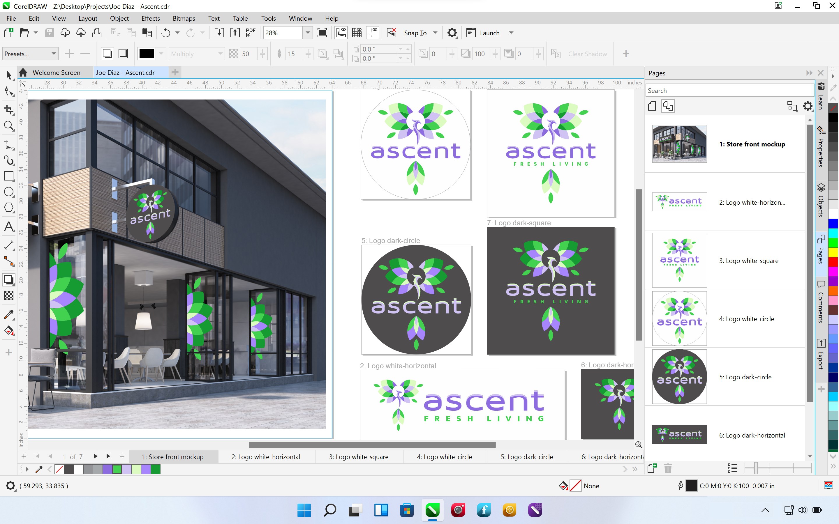 Captura de pantalla de CorelDRAW Microsoft Store Edition