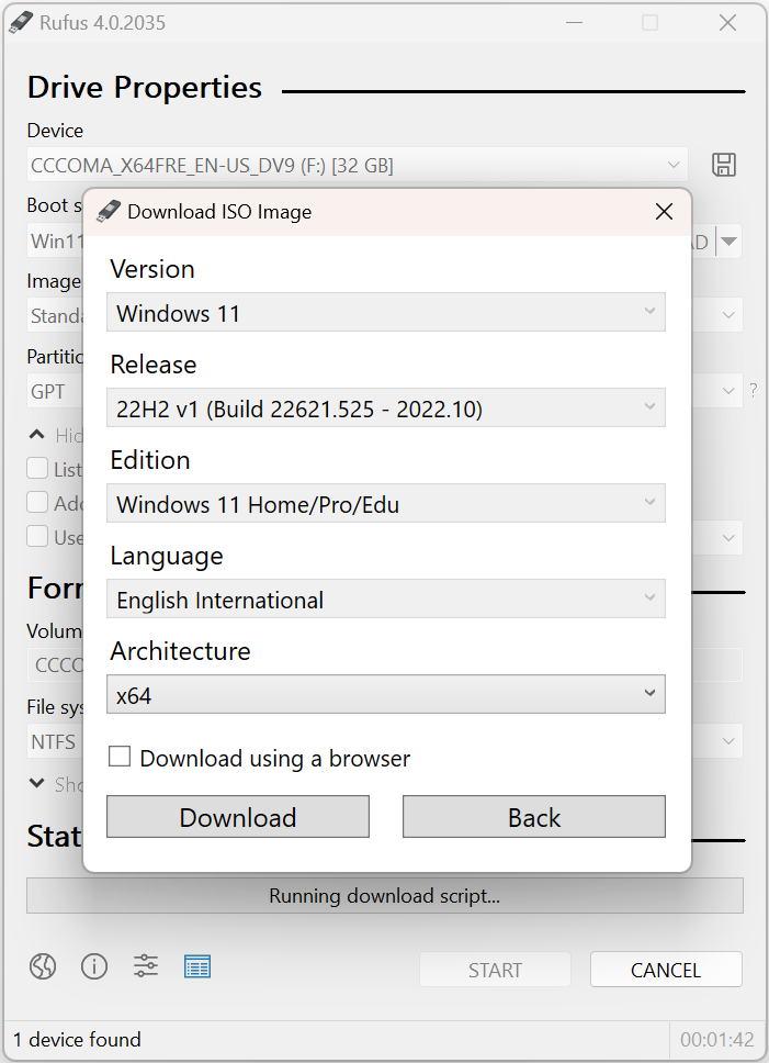 Rufus screenshot