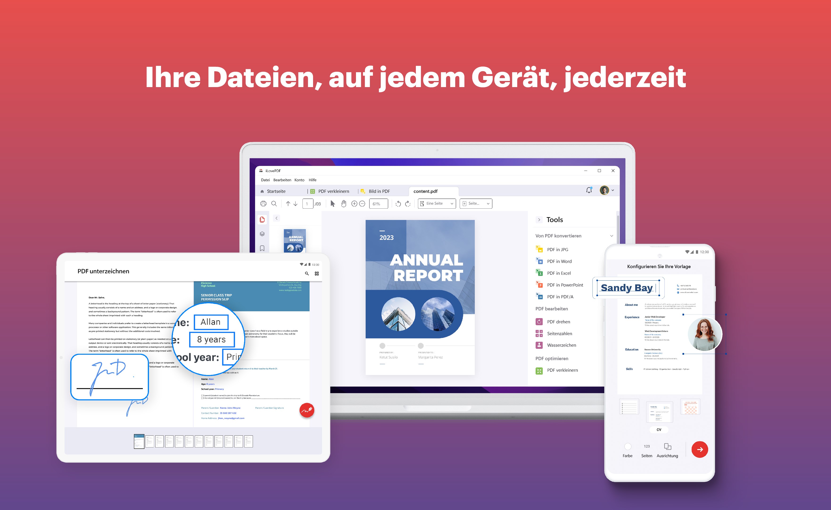iLovePDF: PDF-Reader und -Editor Screenshot
