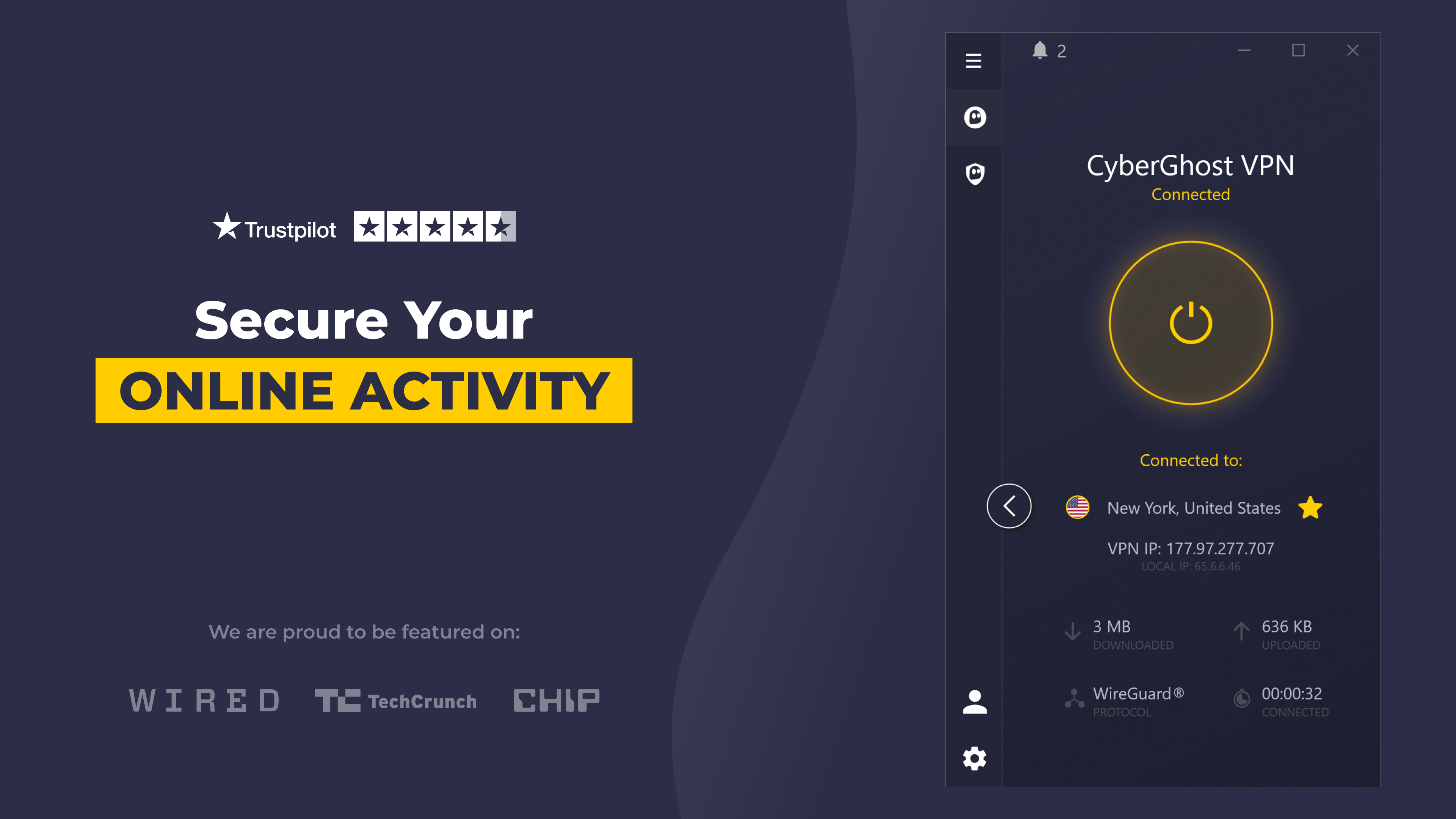 CyberGhost VPN Screenshot
