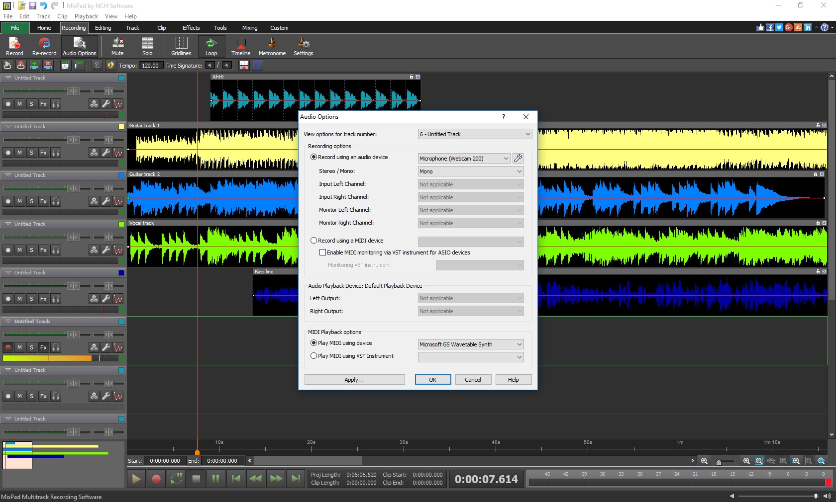 MixPad screenshot