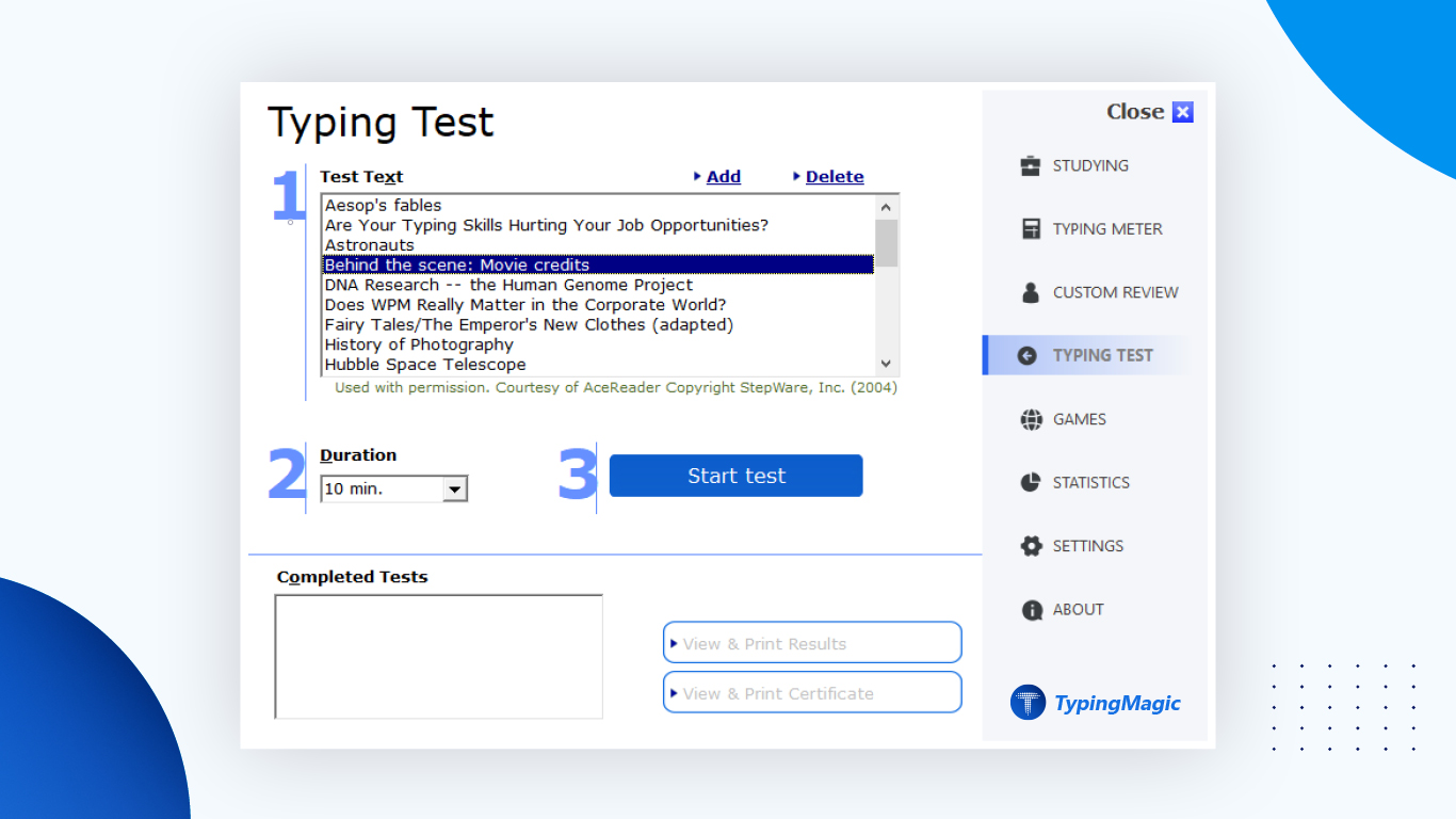 TypingMagic 12 screenshot