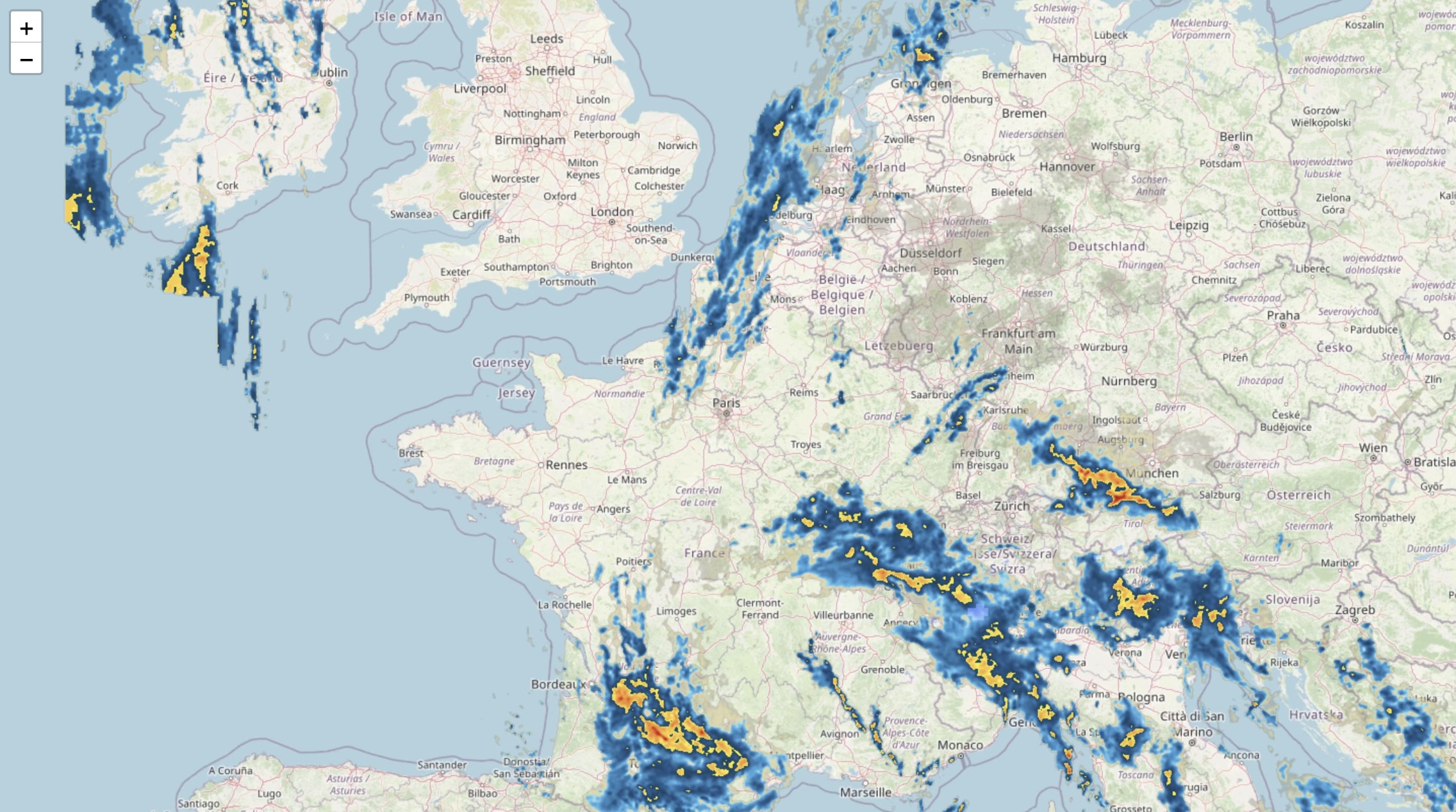 Wetterradar Pro. Screenshot