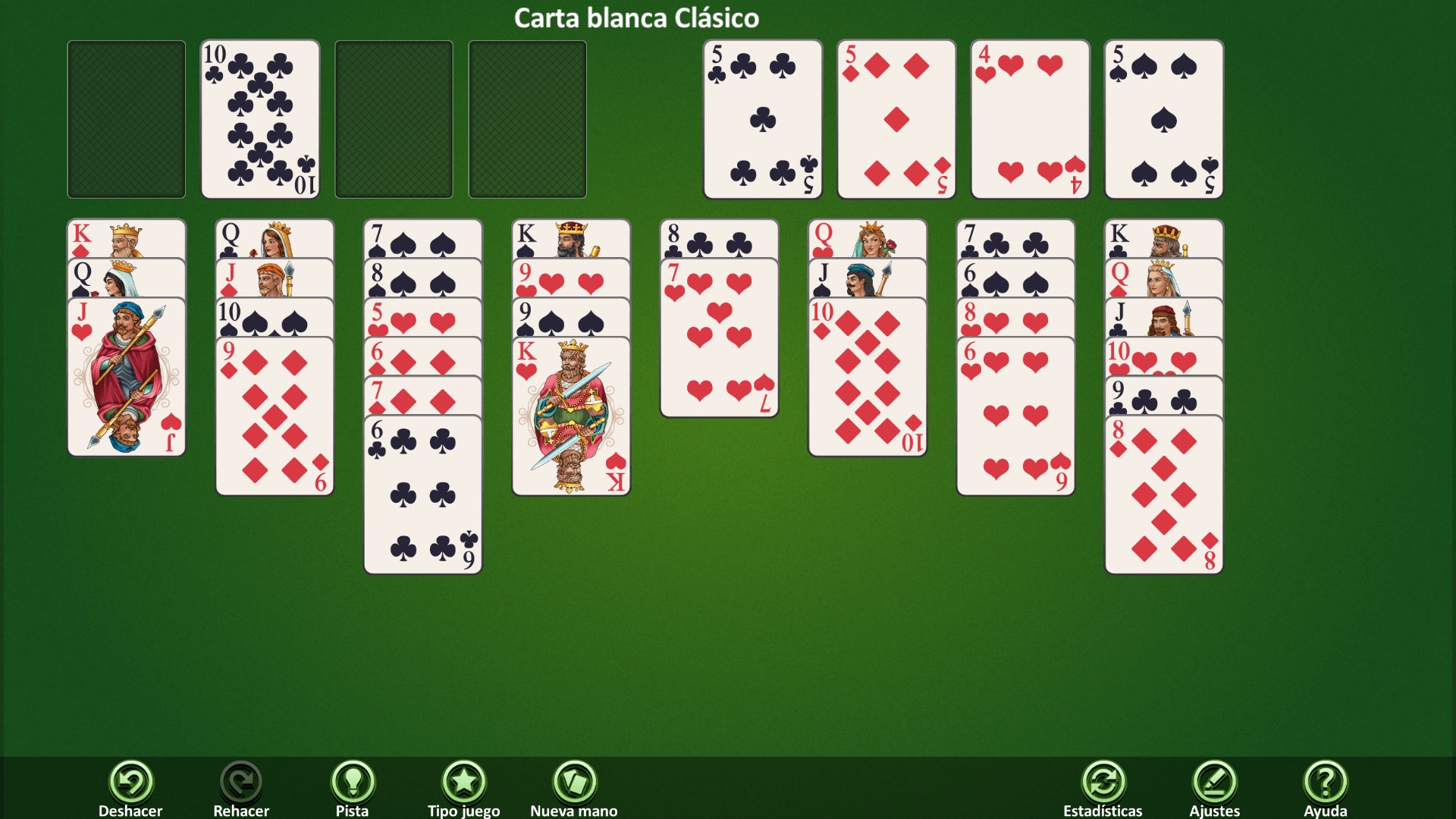 Captura de pantalla de Carta Blanca