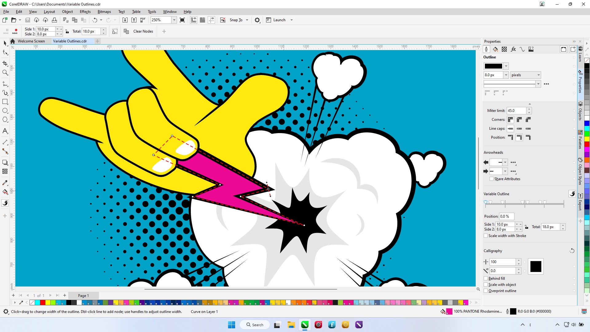 Captura de pantalla de CorelDRAW Microsoft Store Edition