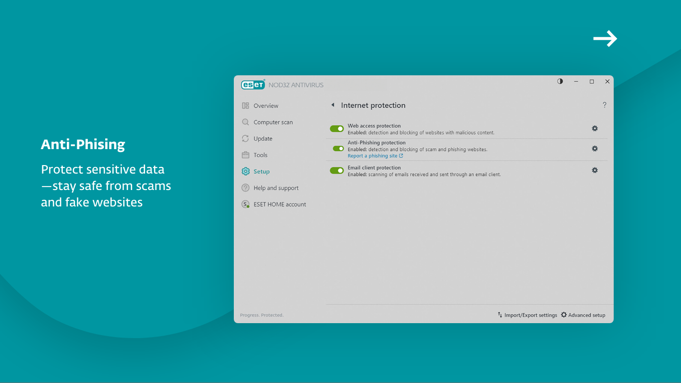 ESET NOD32 Antivirus Screenshot