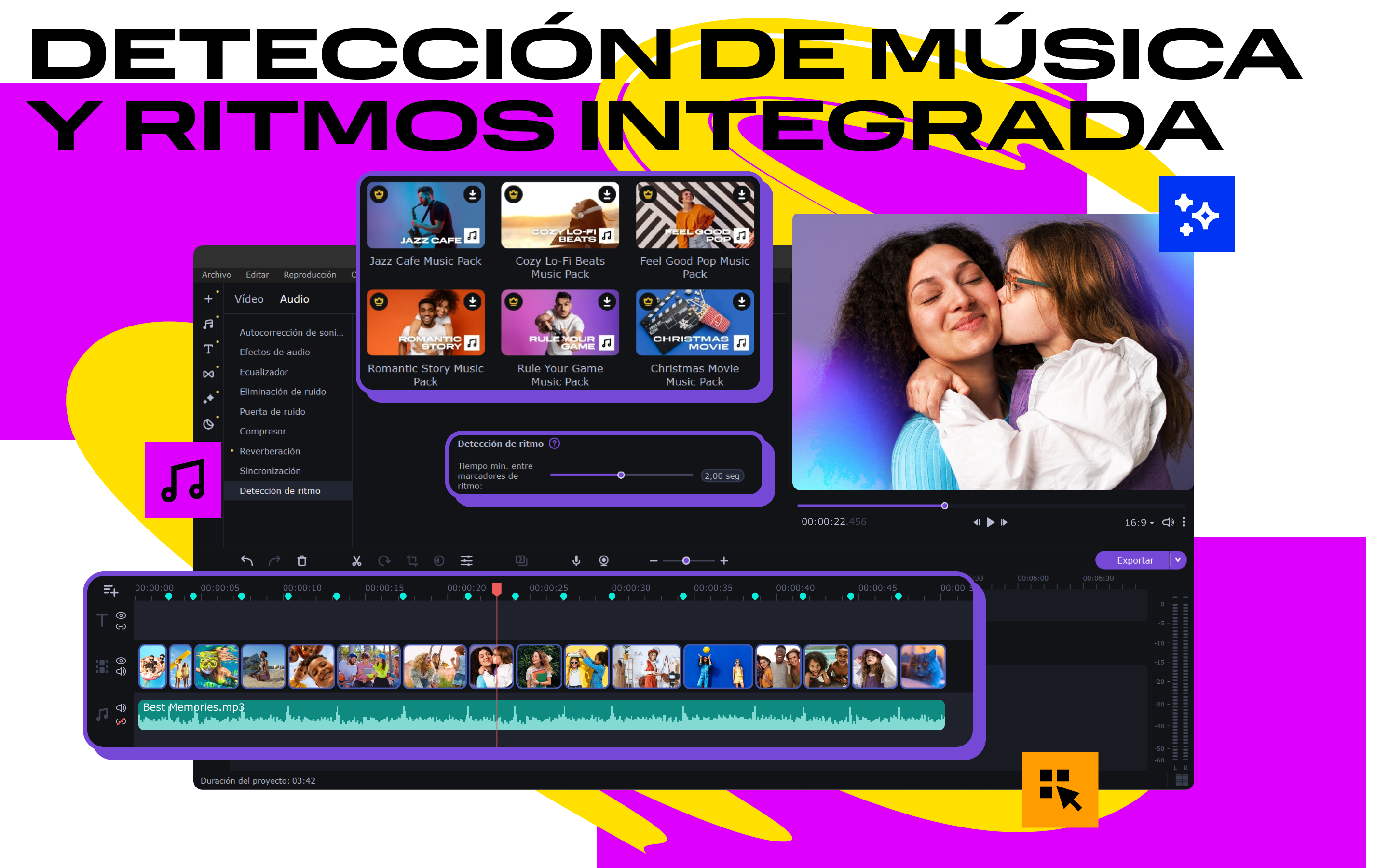 Captura de pantalla de Movavi Slideshow Maker