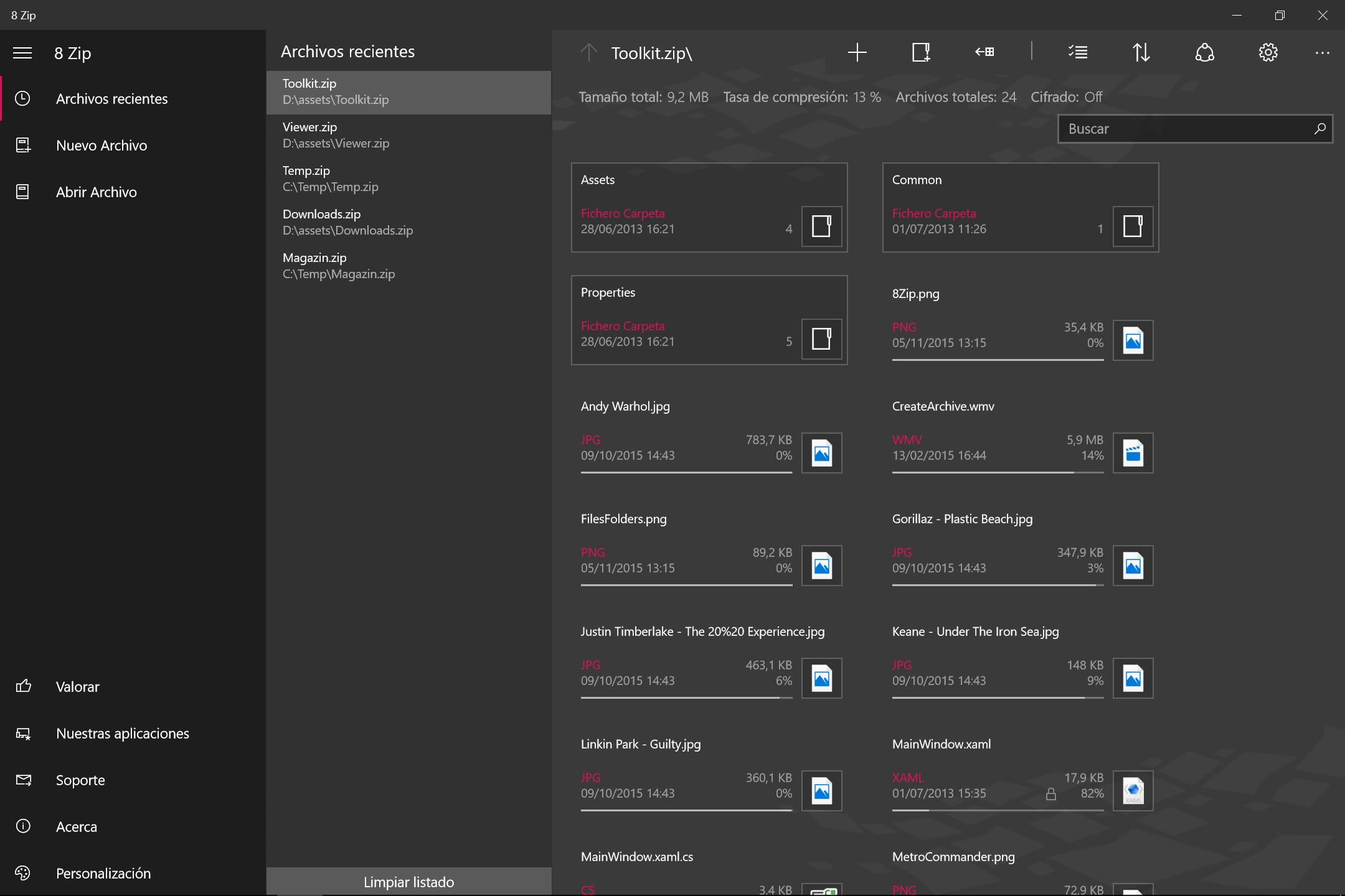 Captura de pantalla de 8 Zip Pro - advanced archiver. Create, unpack and encrypt.