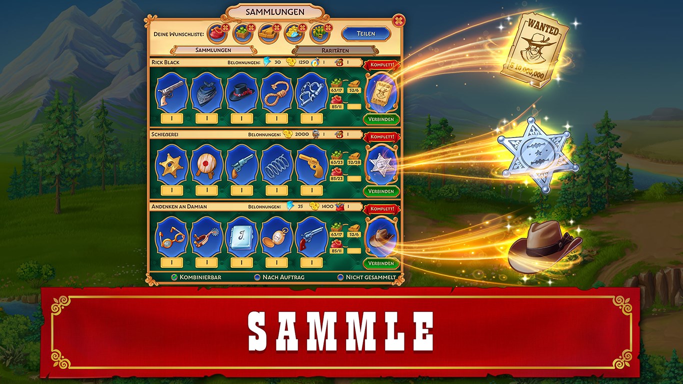 Jewels of the Wild West Match 3: Drei Gewinnt Spiele Screenshot