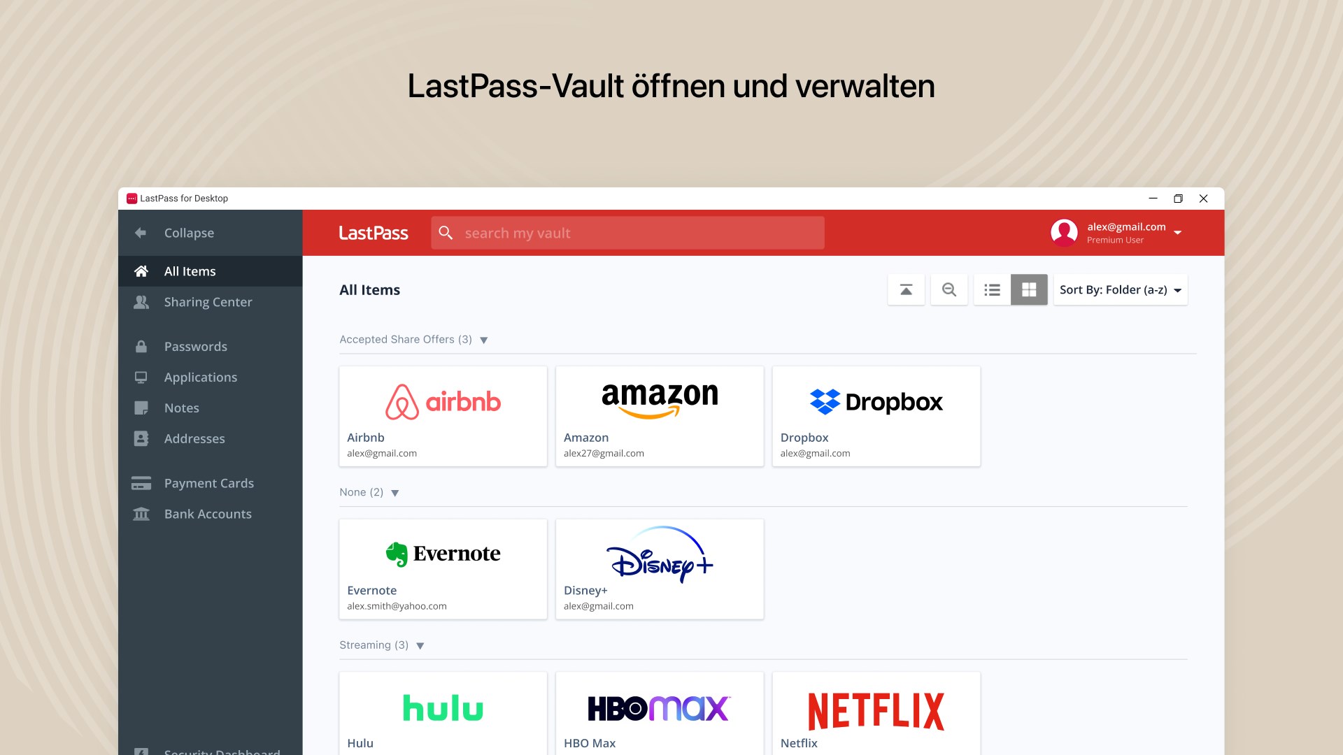 LastPass for Desktop Screenshot