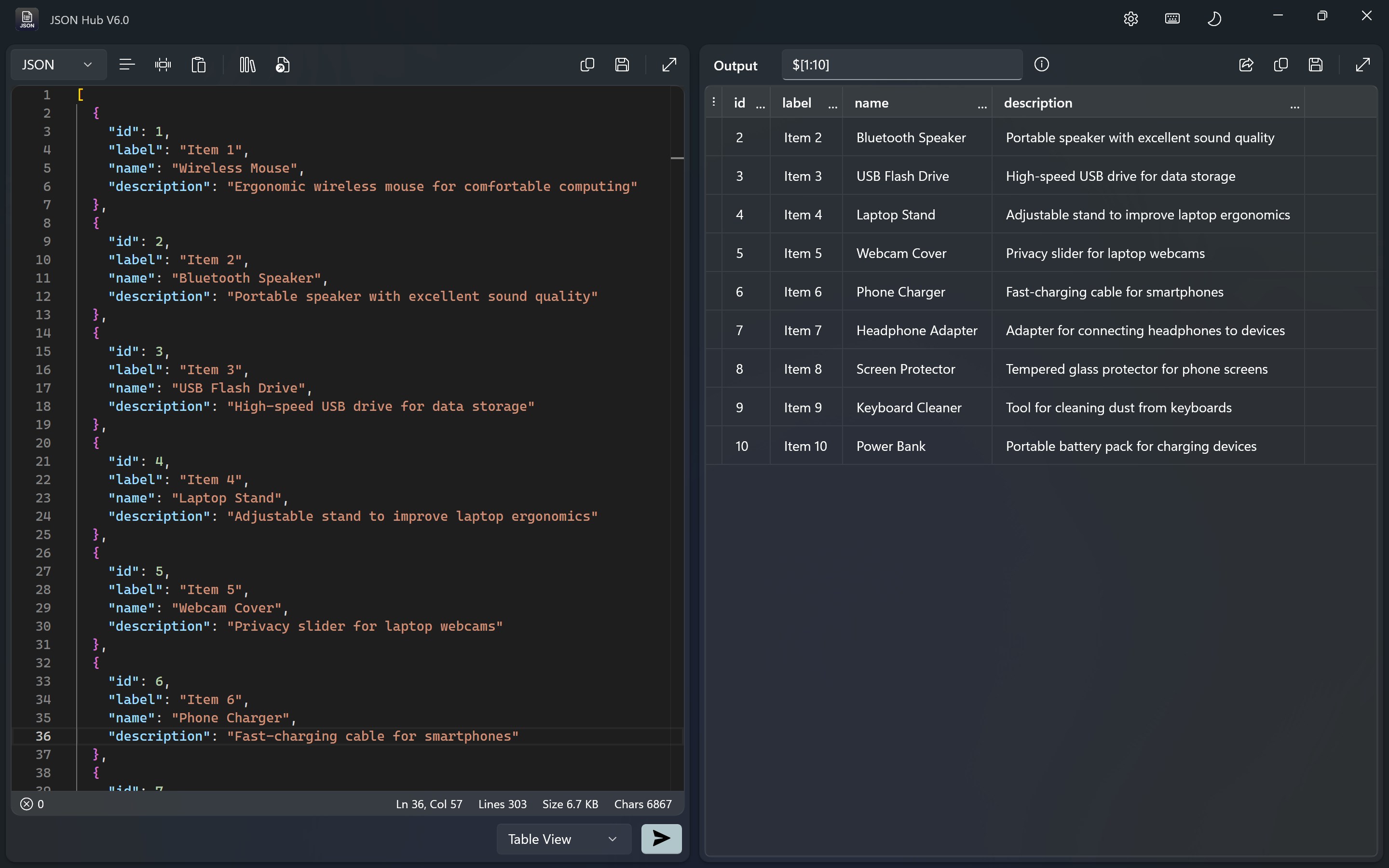 JSON Hub screenshot