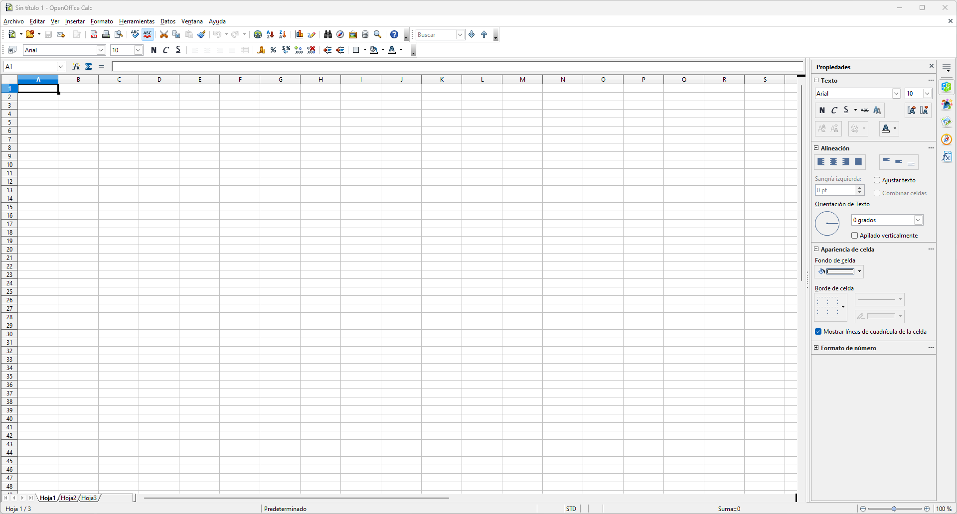 Captura de pantalla de Apache OpenOffice