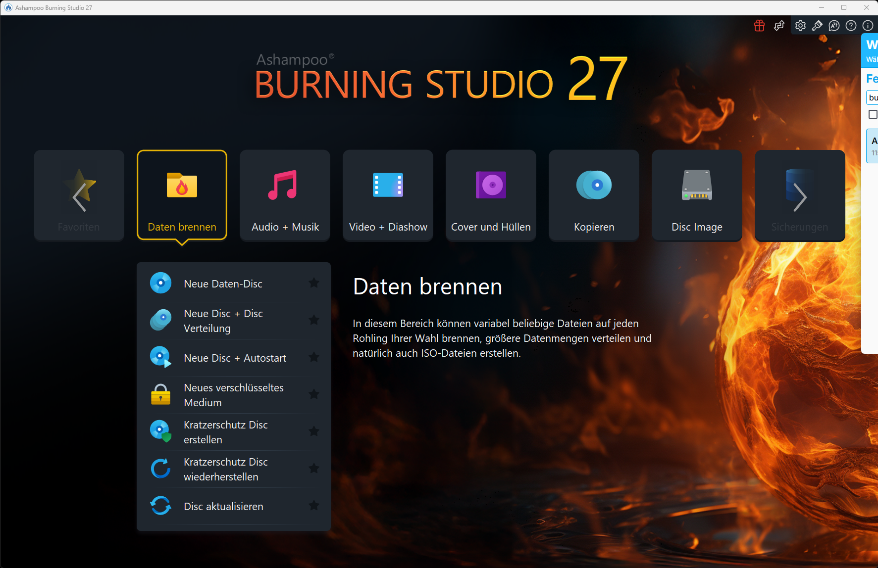 Ashampoo Burning Studio 27 Screenshot