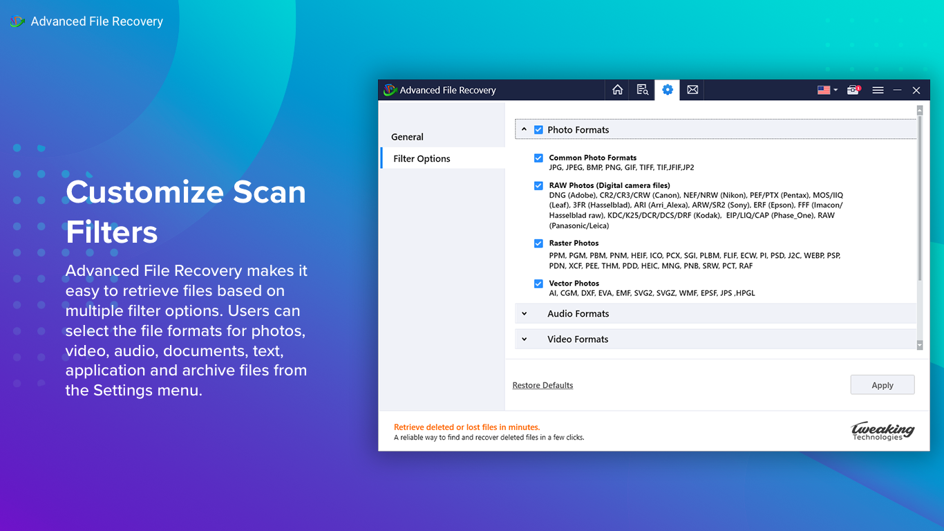 Advanced File Recovery screenshot
