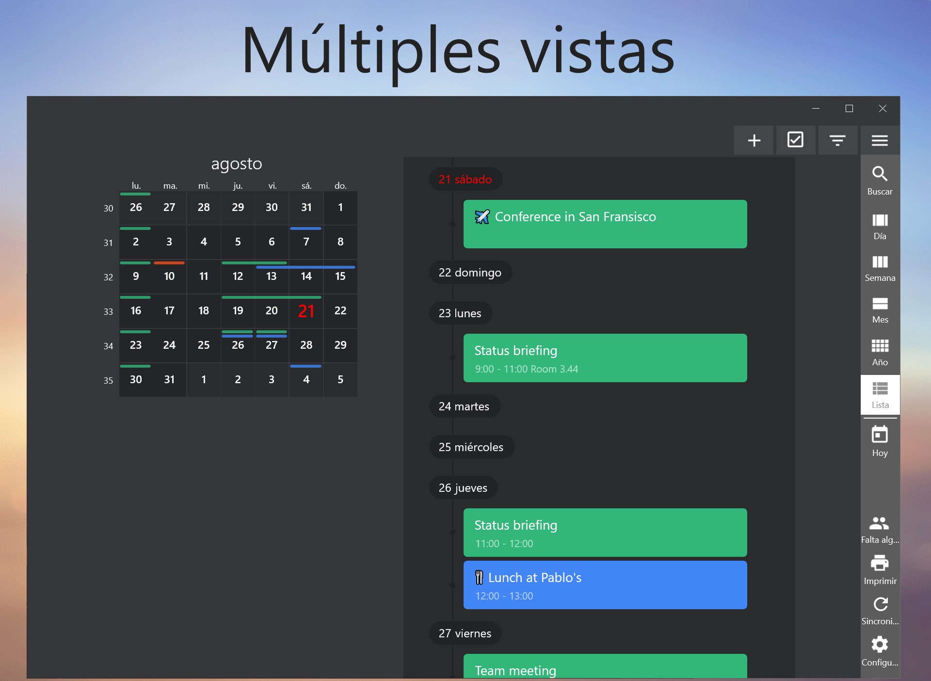 Captura de pantalla de One Calendar