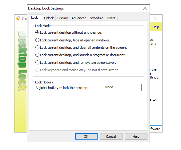 Desktop Lock screenshot