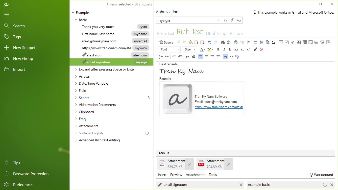aText Premium Screenshot