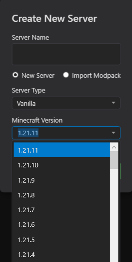 MC Server Manager screenshot