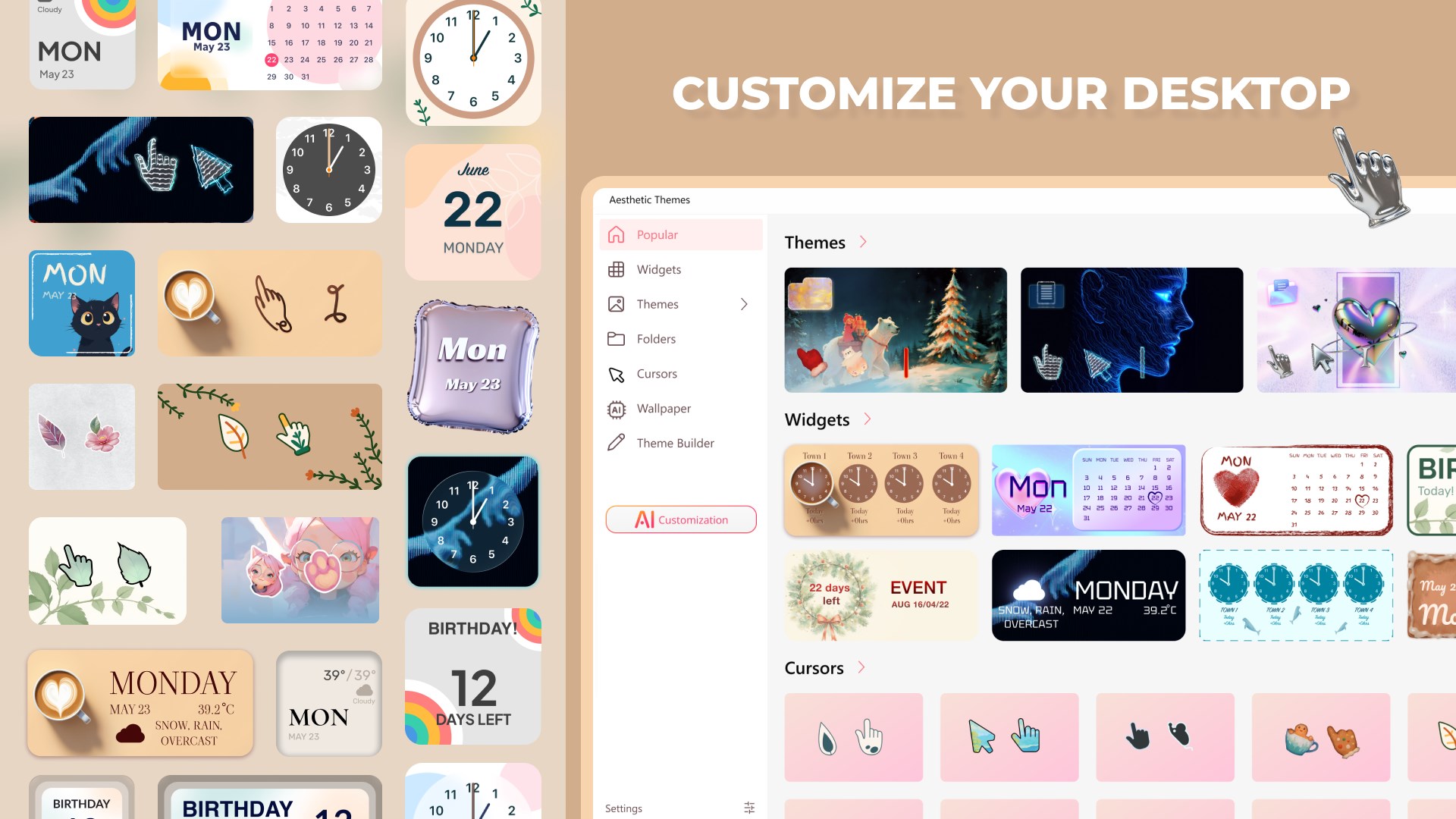 Aesthetic Themes - Desktop Customization screenshot
