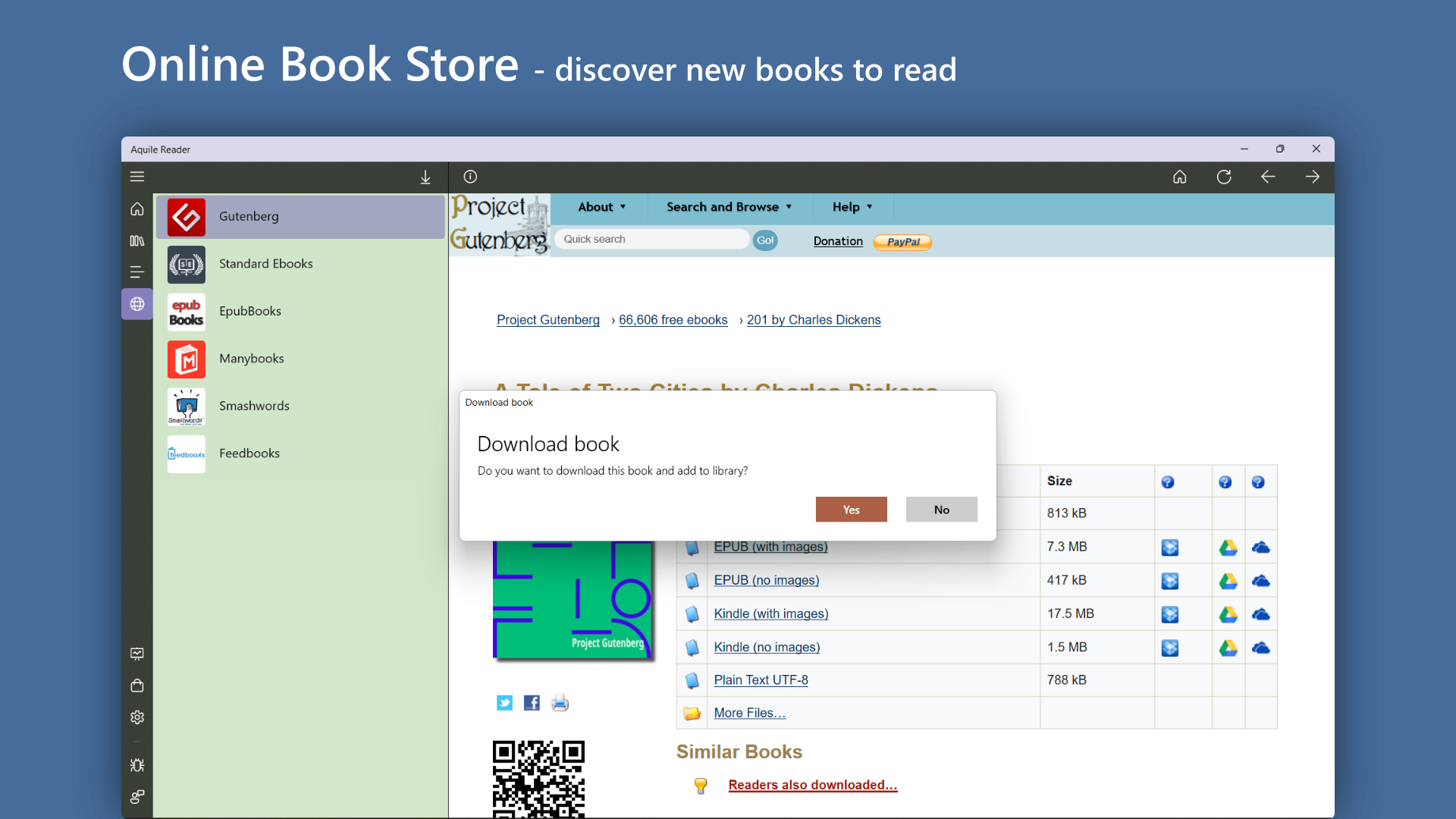 Aquile Reader - Epub Pdf - Modern ebook reader Screenshot
