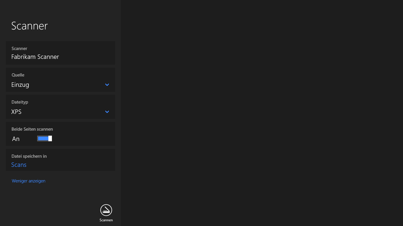 Windows-Scanner Screenshot