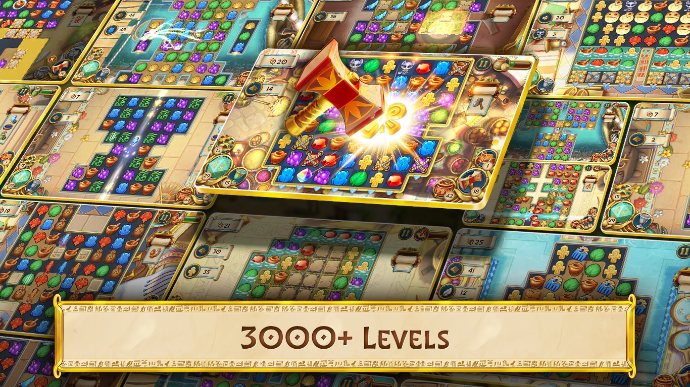 Jewels of Egypt: 3-Gewinnt Puzzles Screenshot