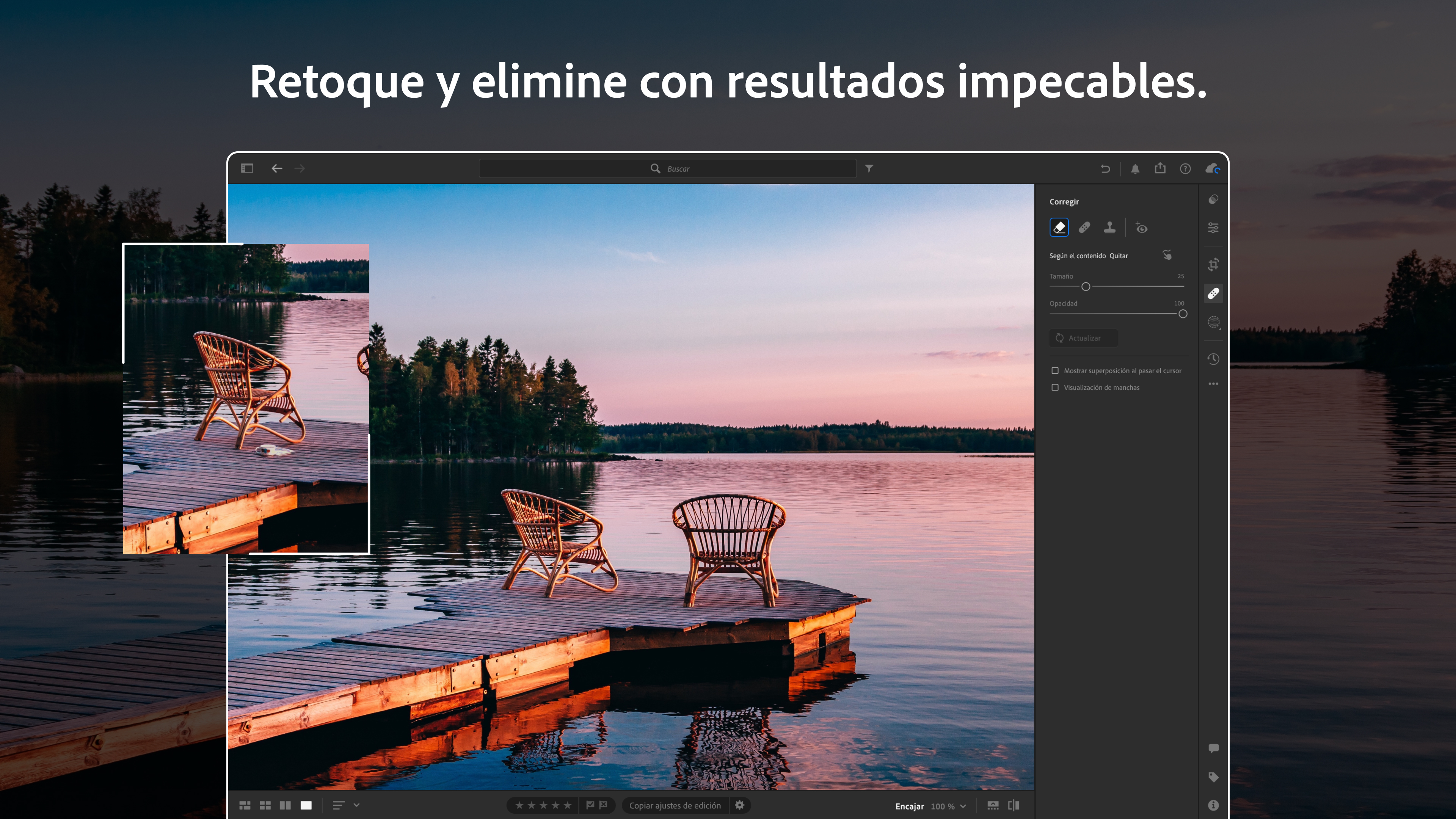 Captura de pantalla de Adobe Lightroom