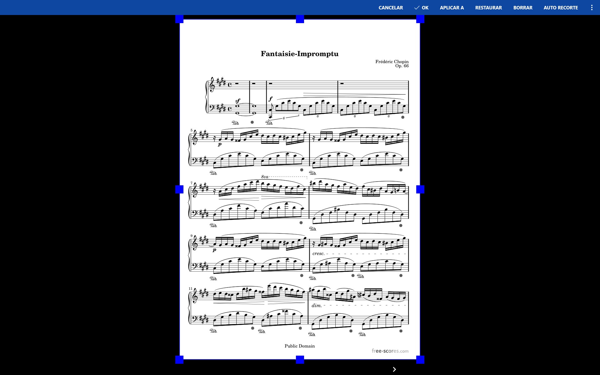 Captura de pantalla de MobileSheets