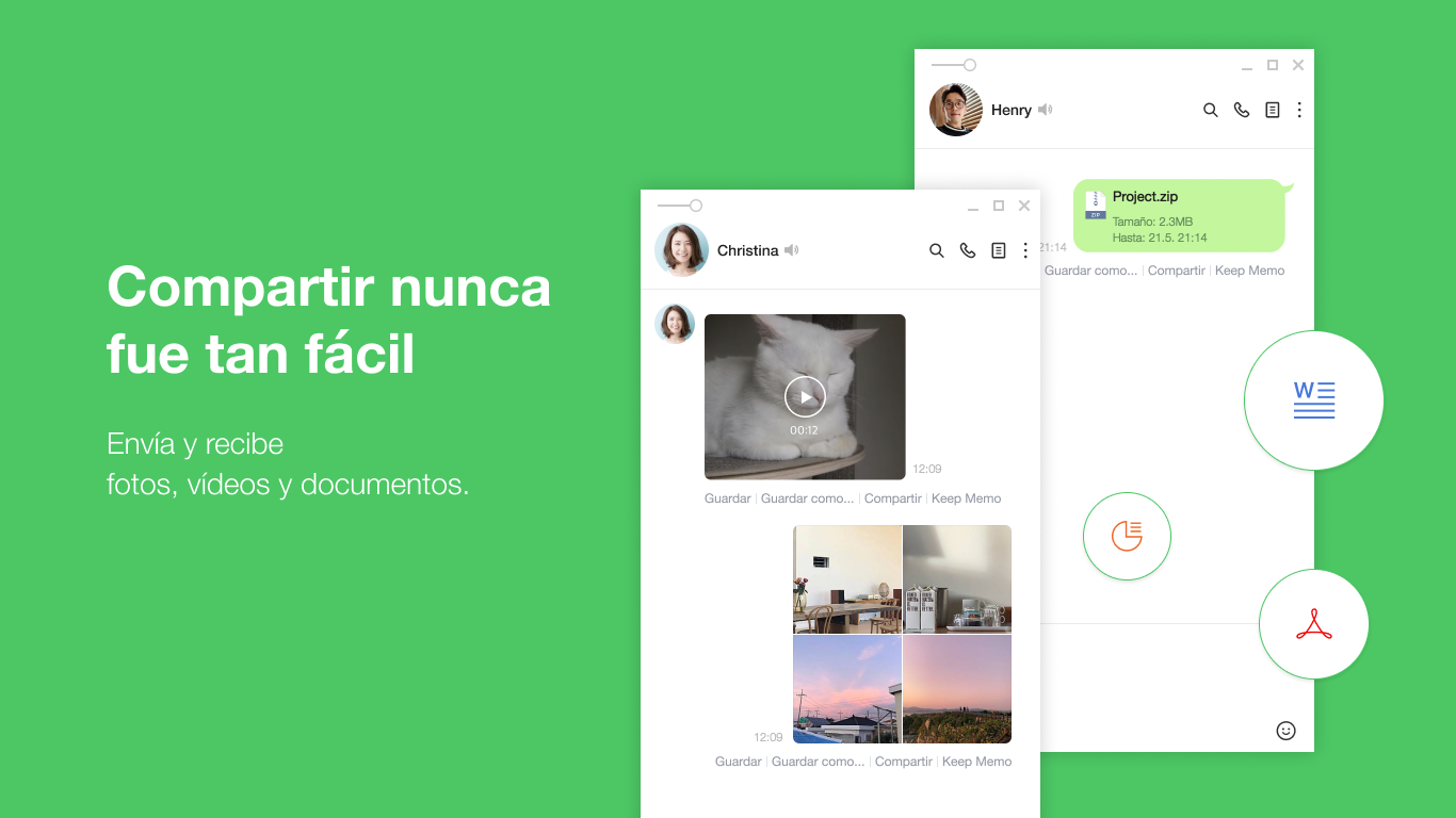 Captura de pantalla de LINE Desktop