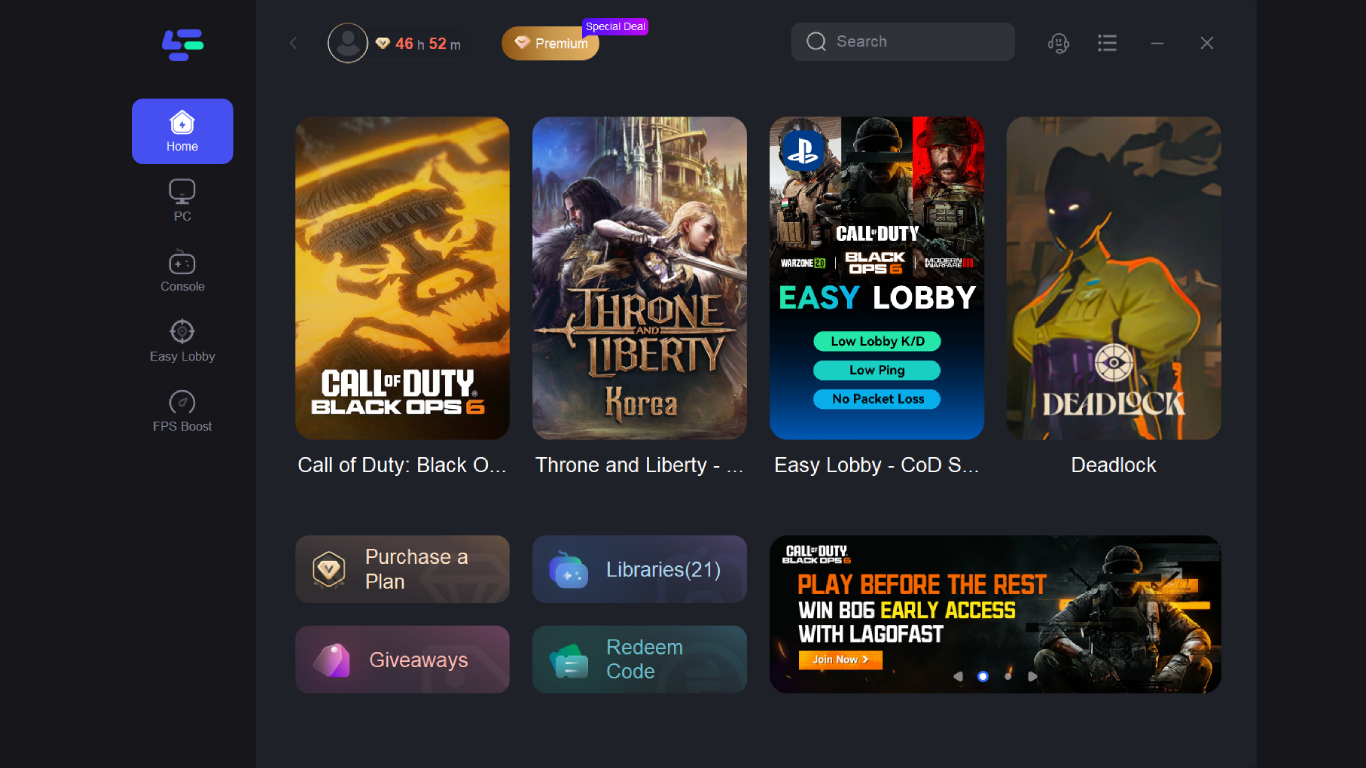 LagoFast Screenshot