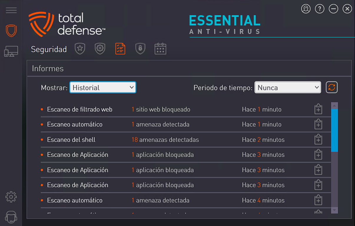 Captura de pantalla de Total Defense Essential Anti-Virus