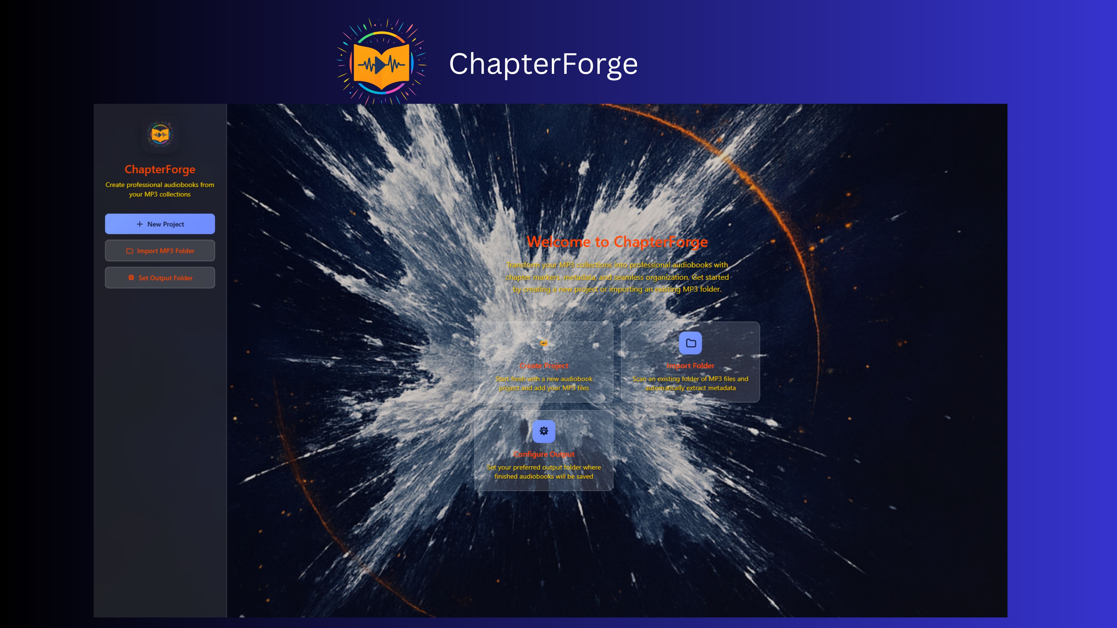 Captura de pantalla de ChapterForge