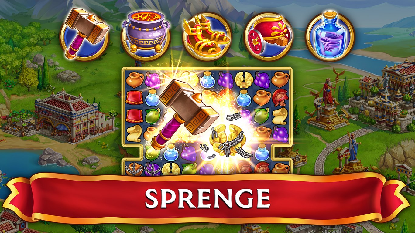 Jewels of Rome: 3-Gewinnt rätsel Spiel Screenshot