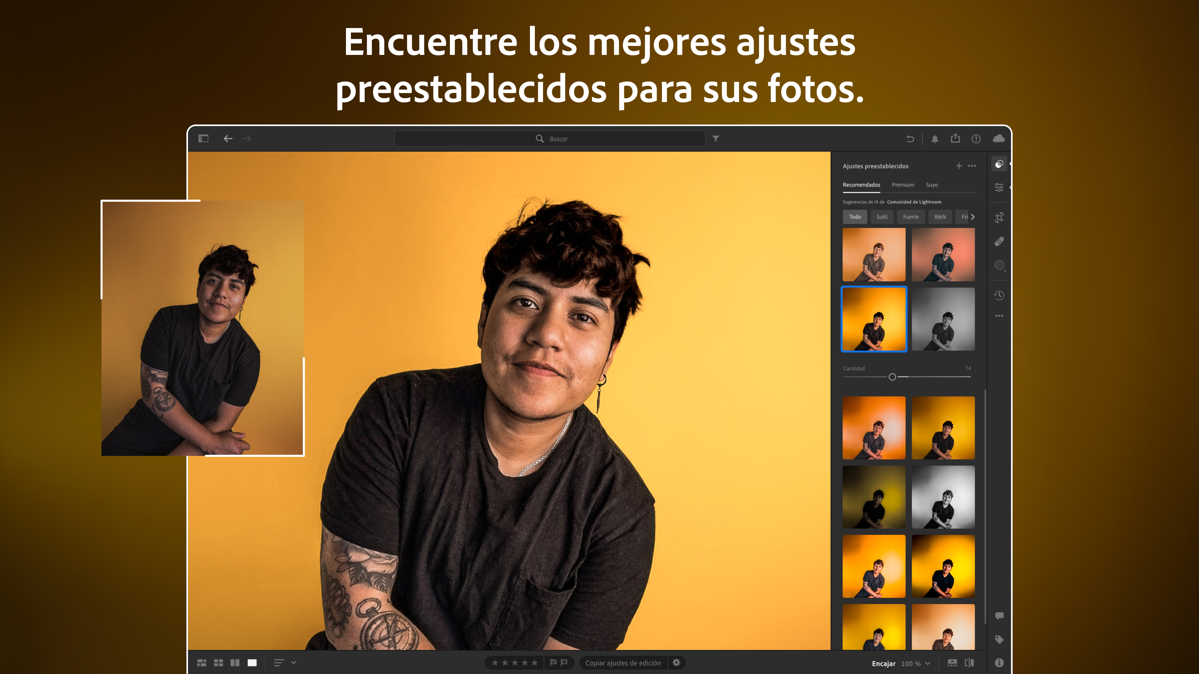 Captura de pantalla de Adobe Lightroom