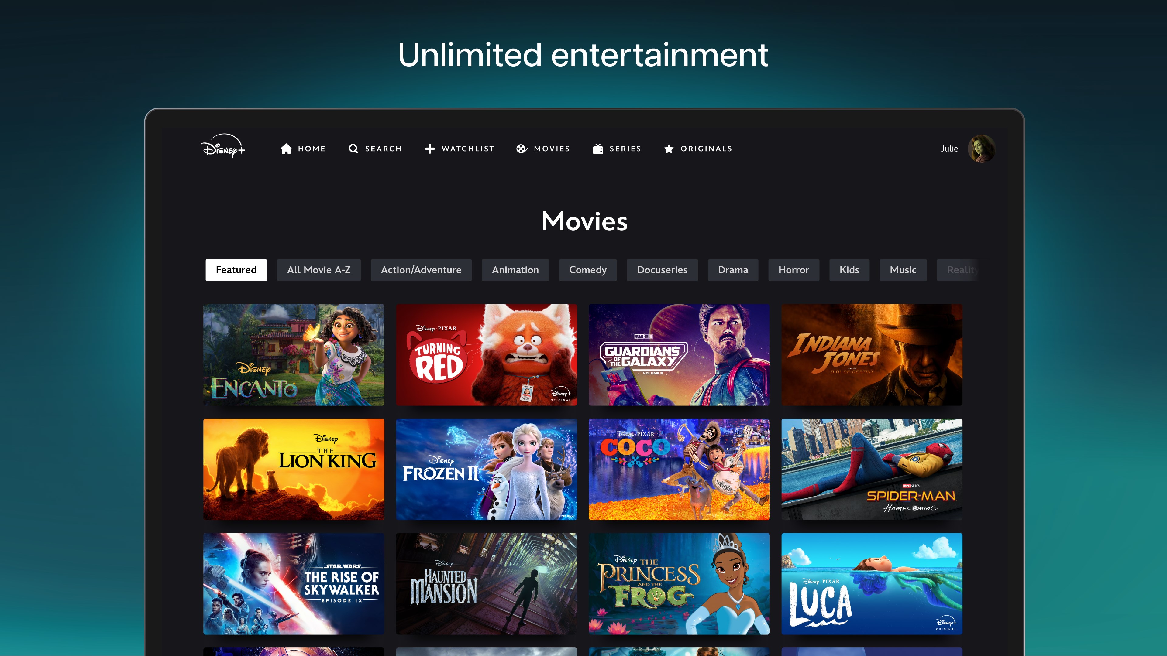 Disney+ screenshot