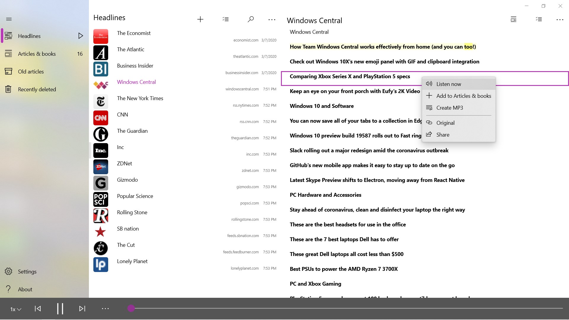 Speech Central: Voice Reader screenshot
