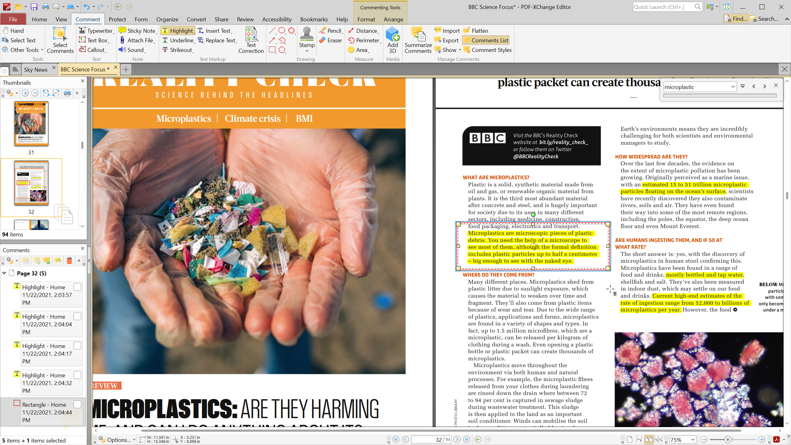 Captura de pantalla de PDF-XChange Editor